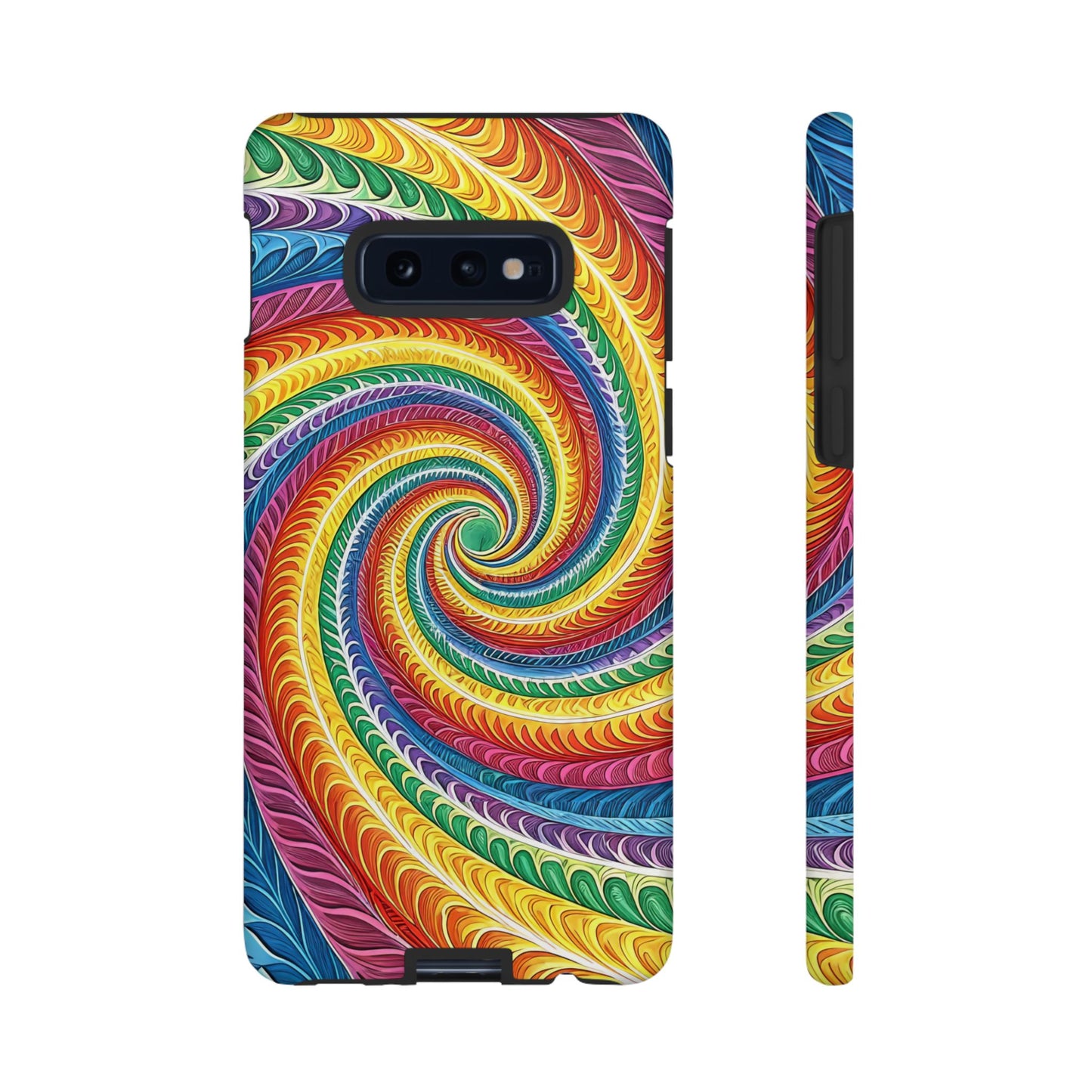 Samsung Phone Case - Rainbow Swirl Design