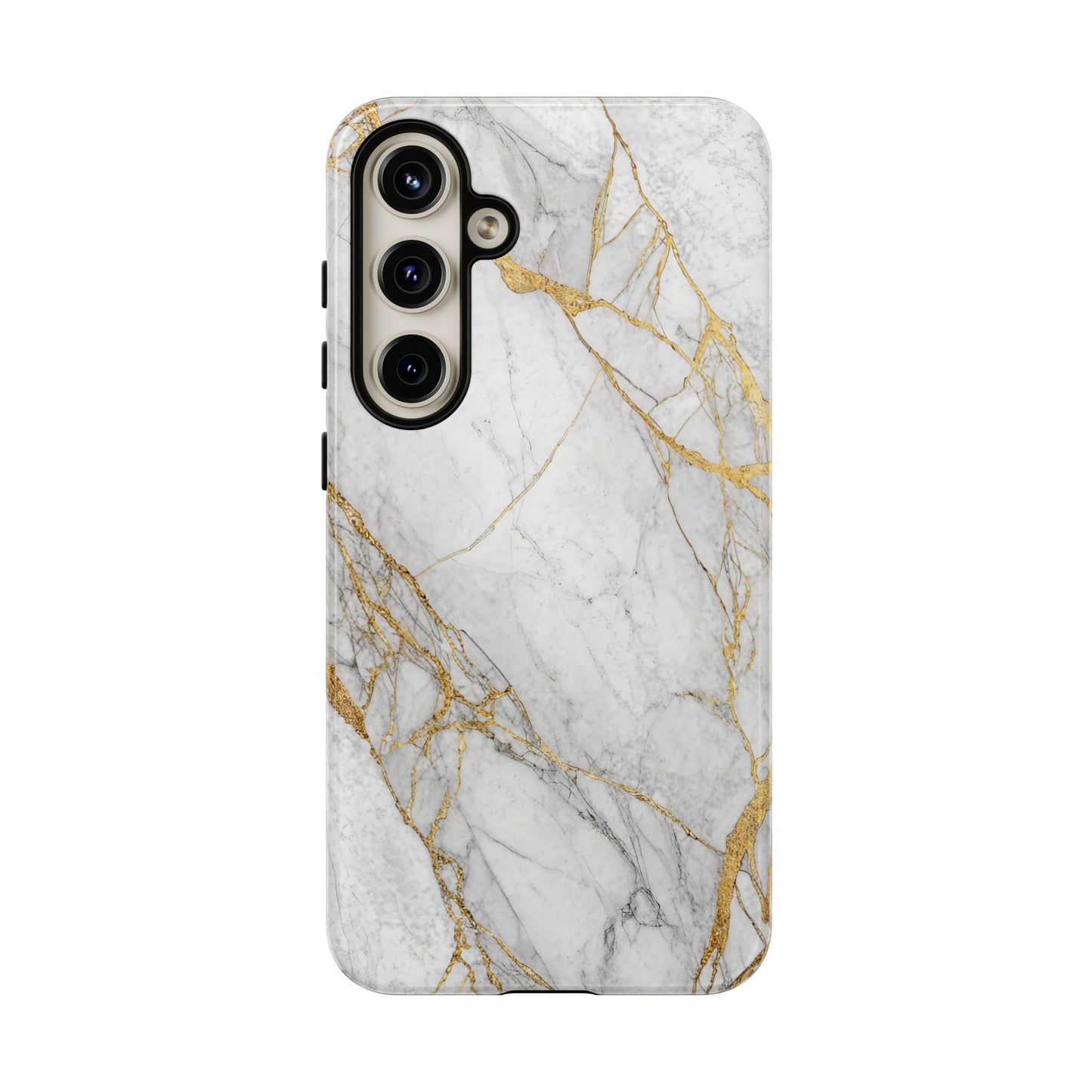 Golden White Marble Samsung Phone Case