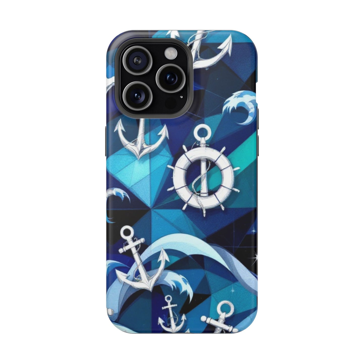 Nautical Anchors and Life Preserver iPhone Case