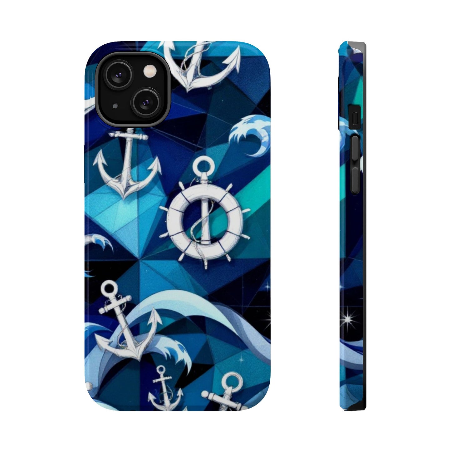 Nautical Anchors and Life Preserver iPhone Case