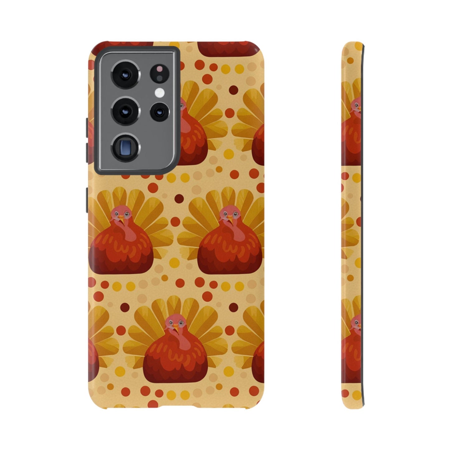 Turkey Samsung phone case with festive cartoon turkey design and warm autumn colors for holiday protection and style