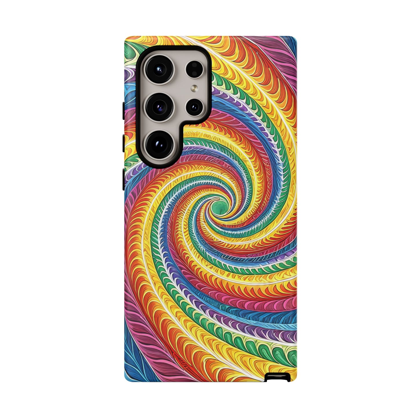 Samsung Phone Case - Rainbow Swirl Design