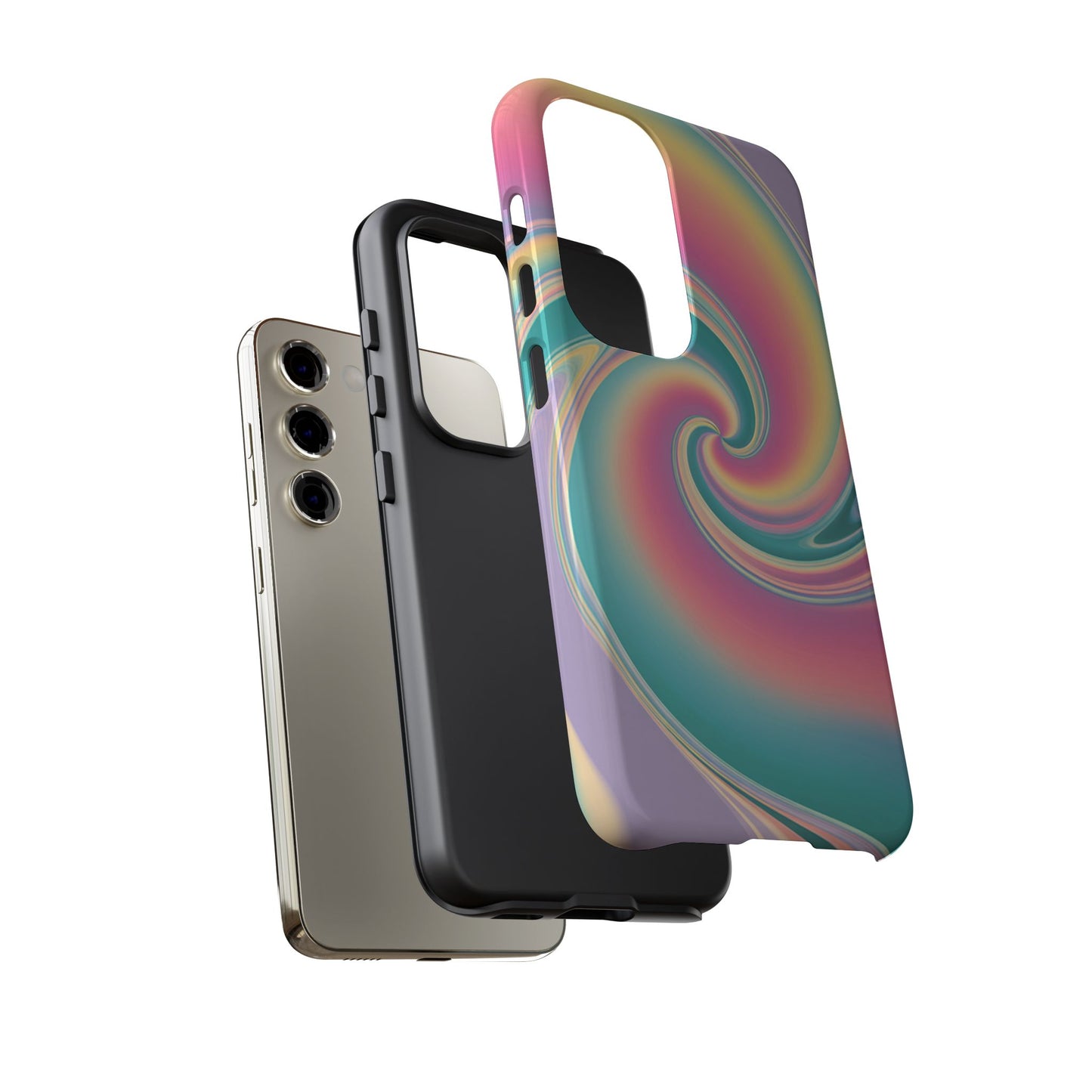 Cotton Candy Rainbow Swirl Design Samsung Tough Case