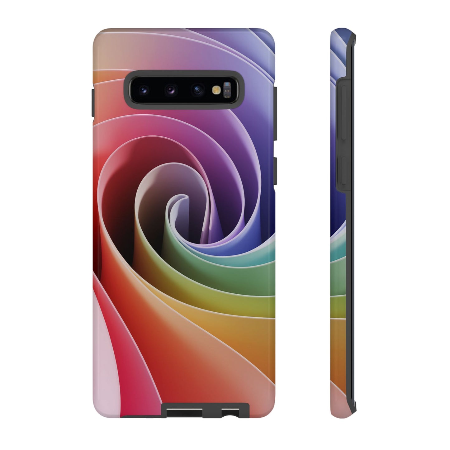 Phone Case - Twisted Rainbow Swirl Design for Samsung Galaxy