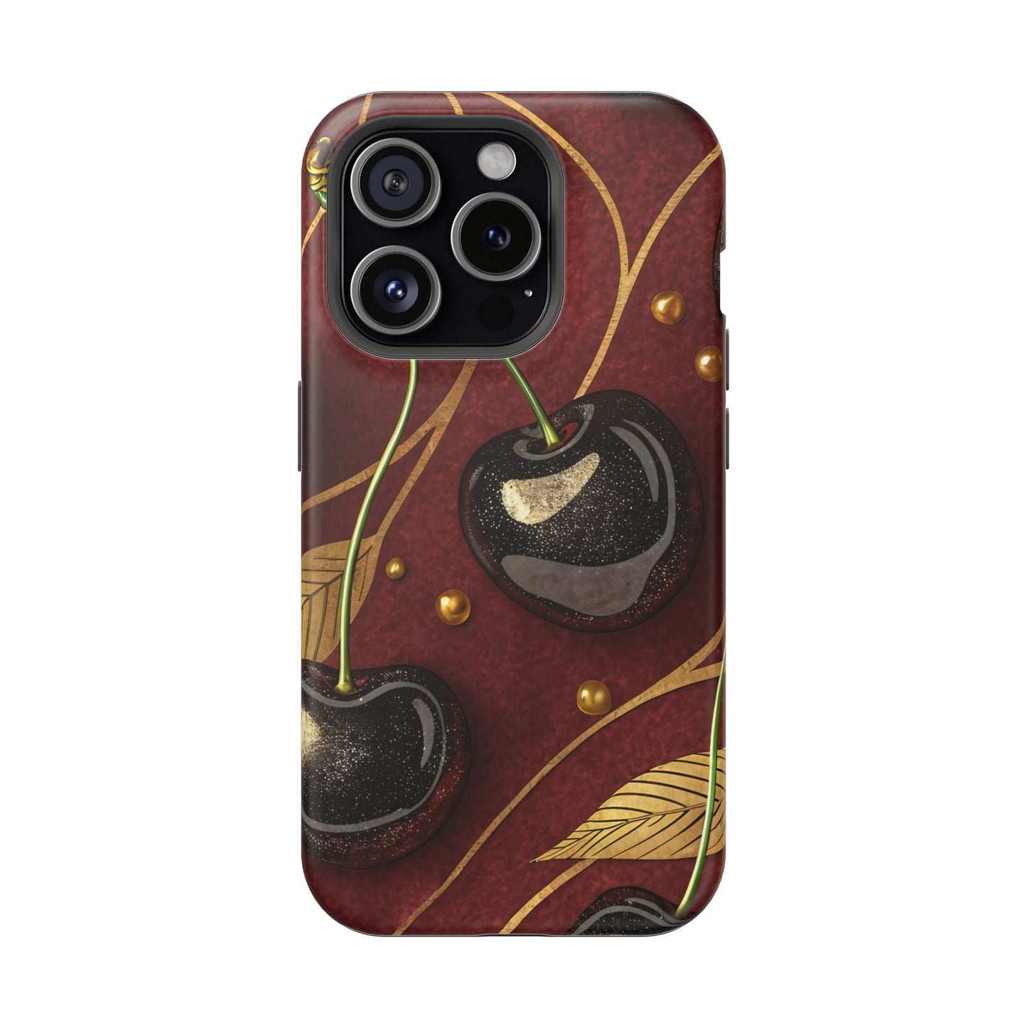 Golden Cherry Design Tough iPhone Case
