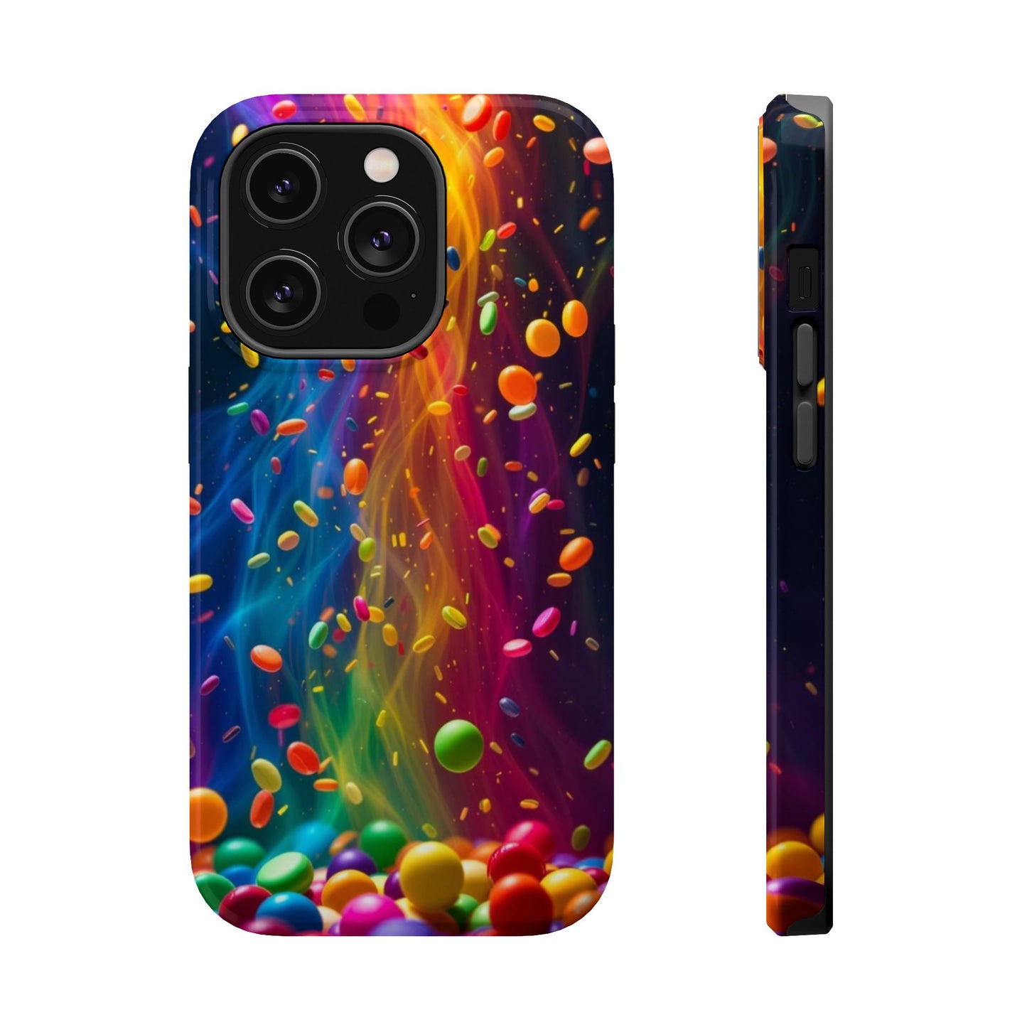 Rainbow Candy Rain iPhone Tough Case