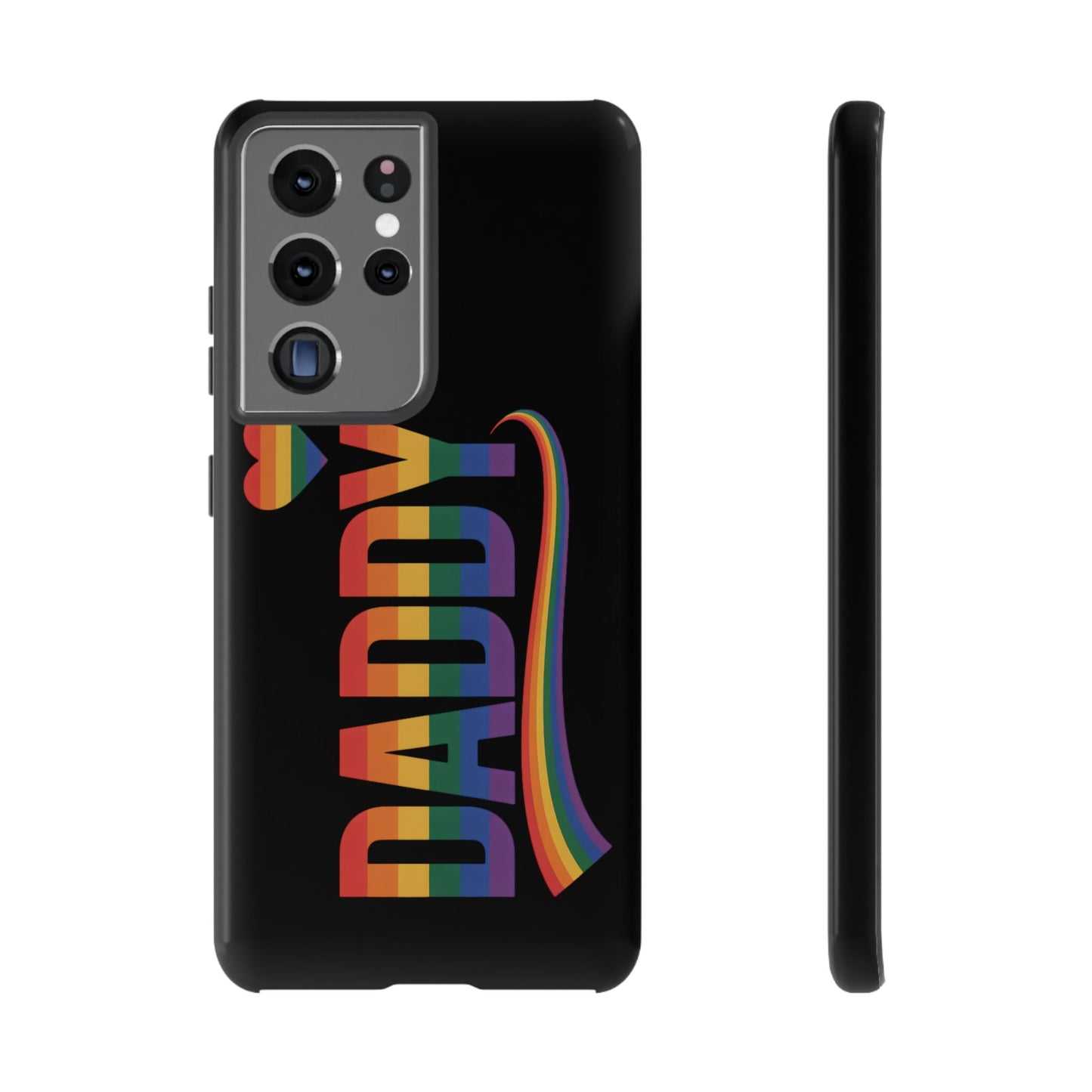 Samsung Tough Case with LGBT inspired rainbow "DADDY" design for Samsung Galaxy phone protection