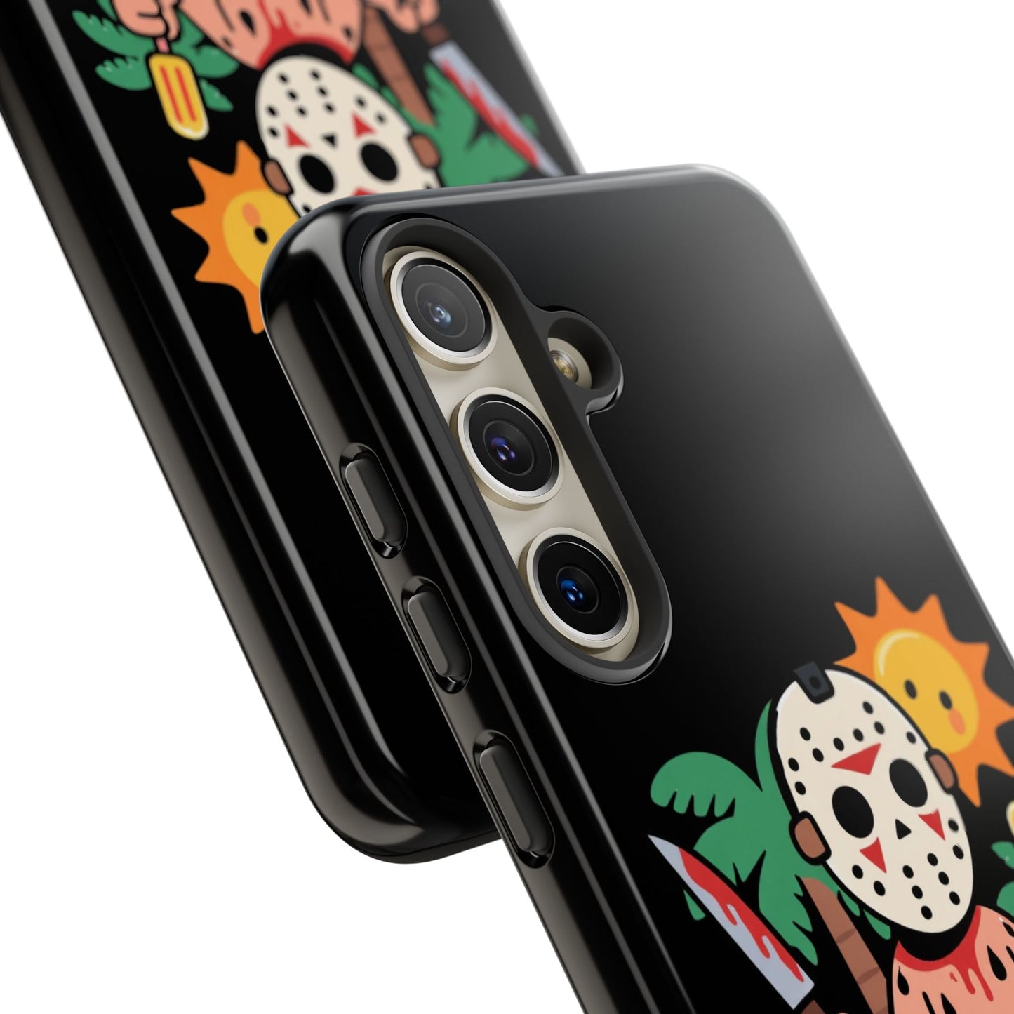 Samsung phone case with Heat is Killing Me Summerween inspired vibrant 3D design and durable shock-resistant protection