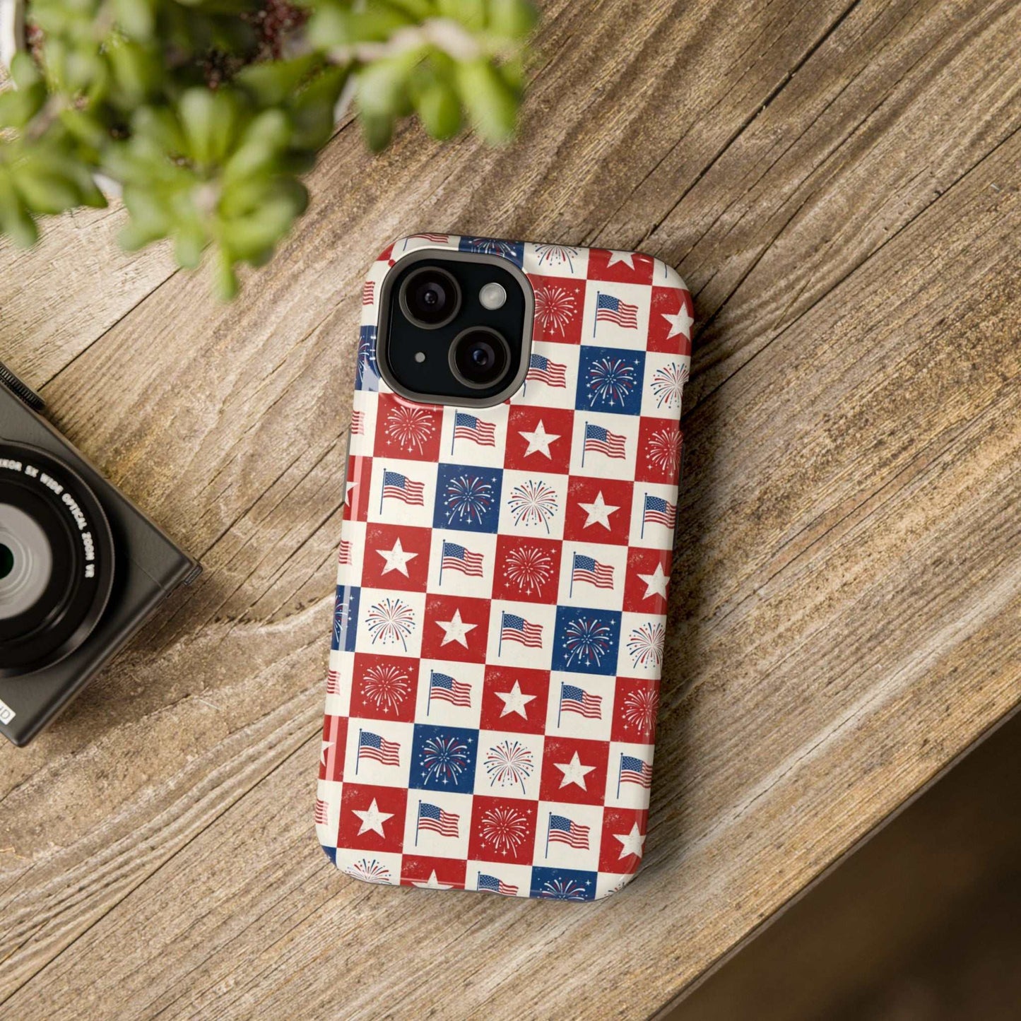 4th of July Patriotic iPhone Case β Magnetic Impact-Resistant