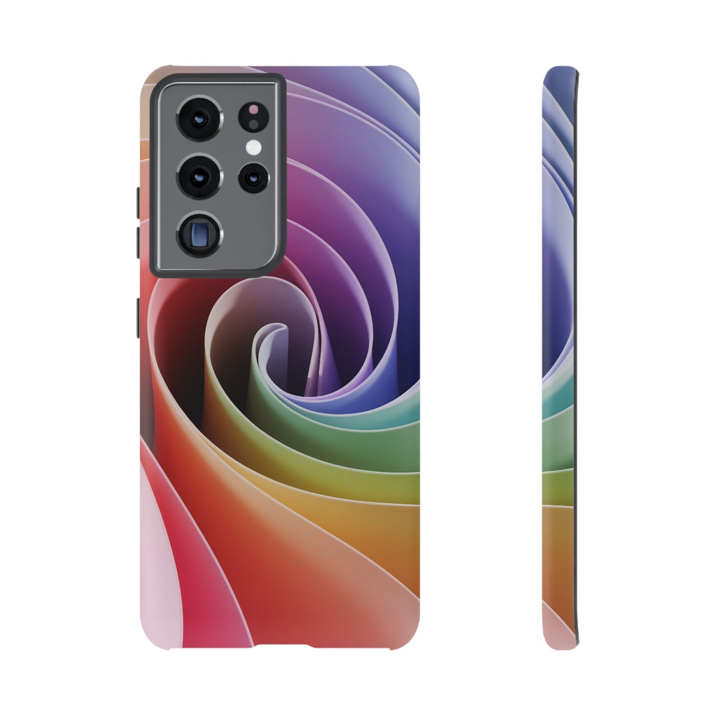 Phone Case - Twisted Rainbow Swirl Design for Samsung Galaxy