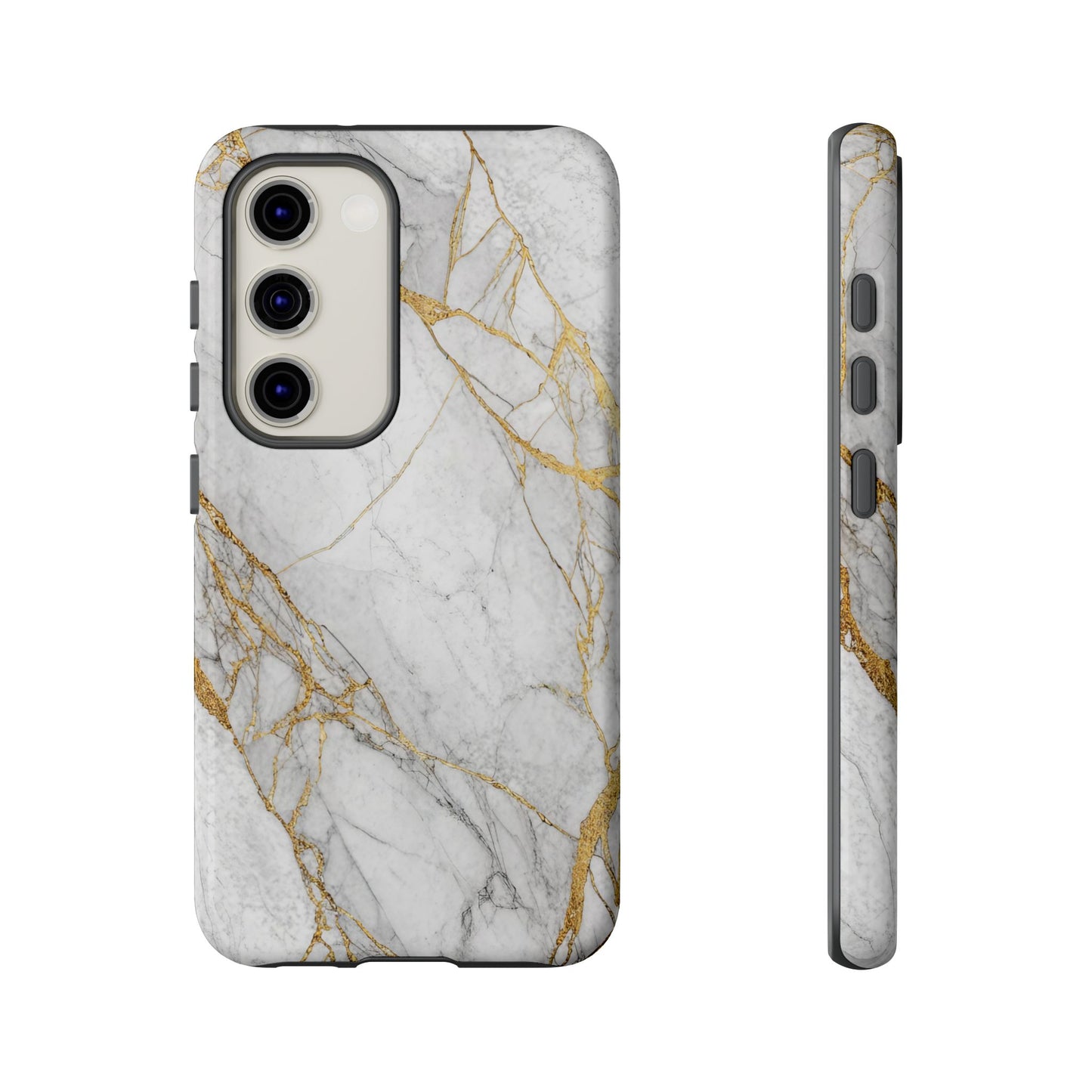 Golden White Marble Samsung Phone Case