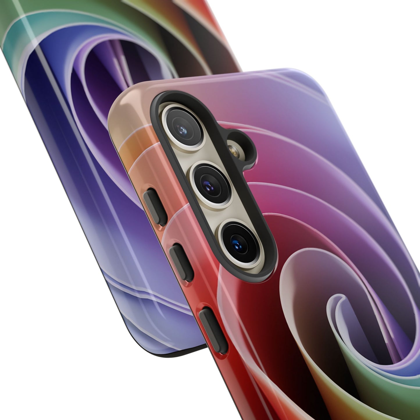 Phone Case - Twisted Rainbow Swirl Design for Samsung Galaxy