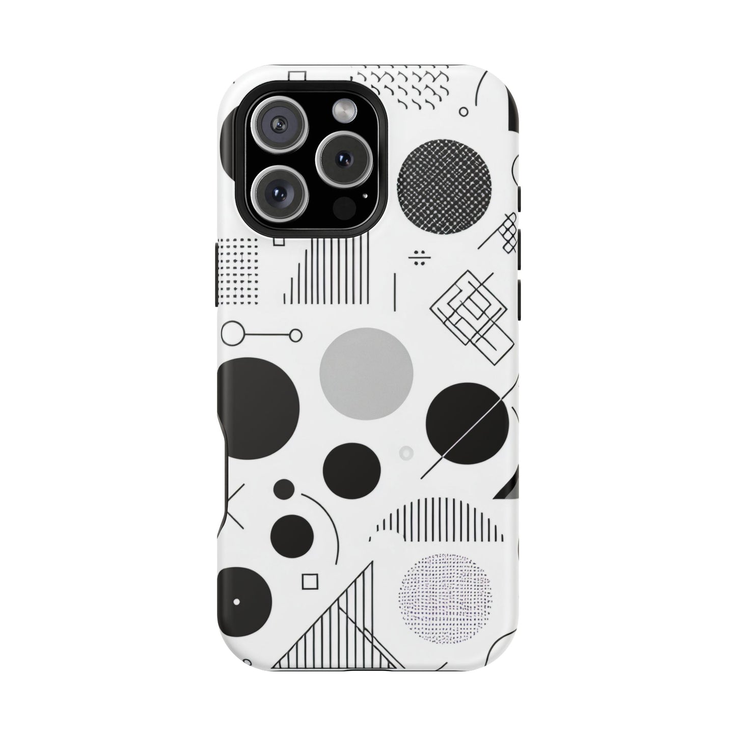 Black and White Abstract Art iPhone Case
