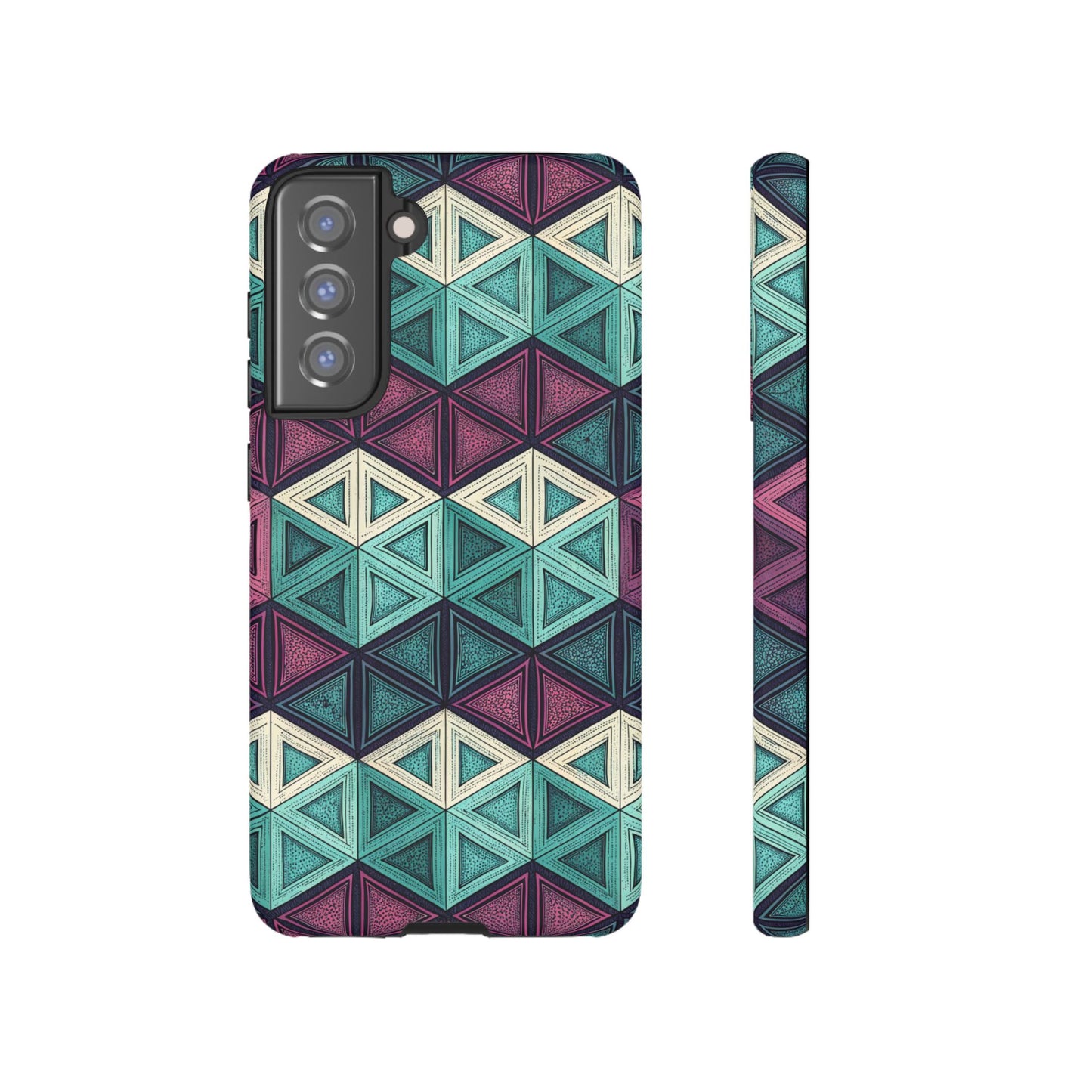 Purple and Teal Abstract Design Samsung Tough Case