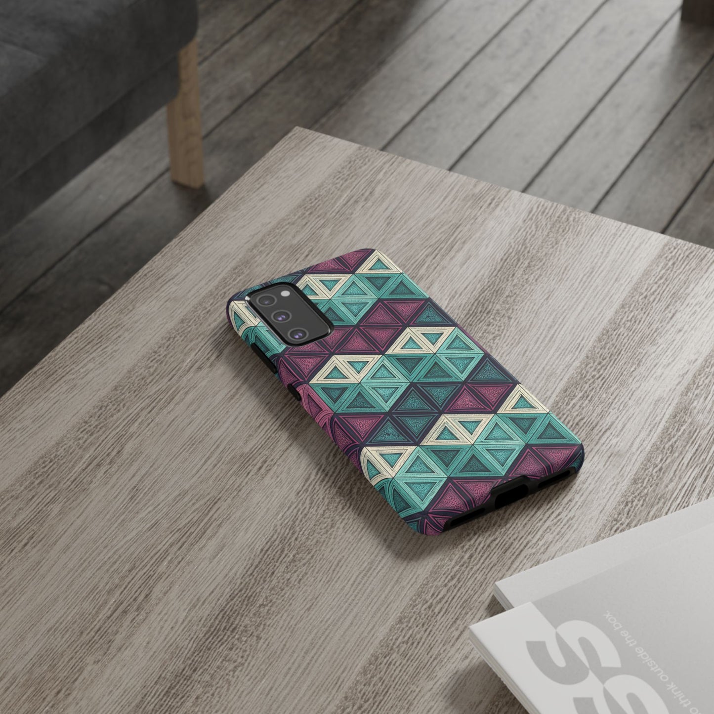 Purple and Teal Abstract Design Samsung Tough Case