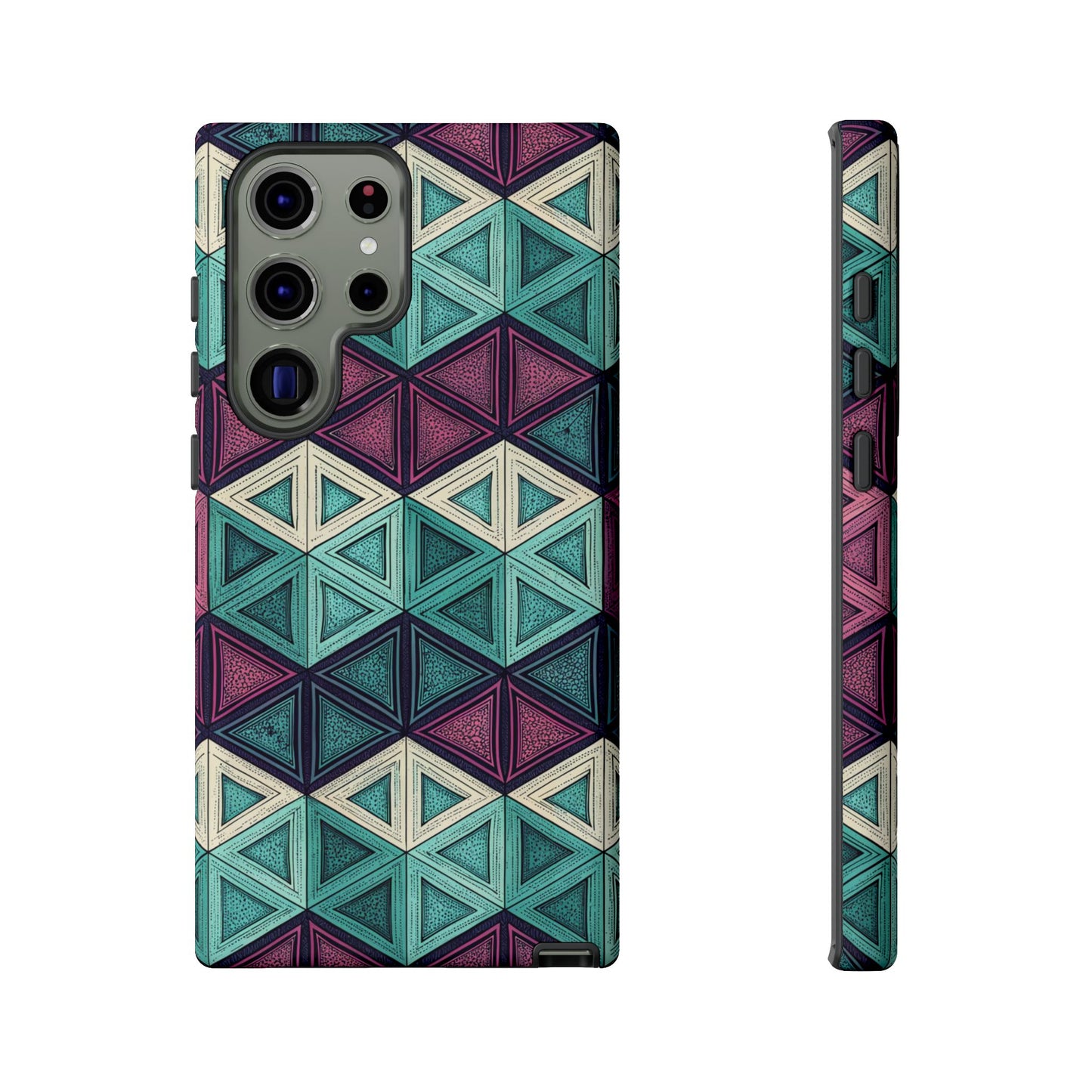 Purple and Teal Abstract Design Samsung Tough Case