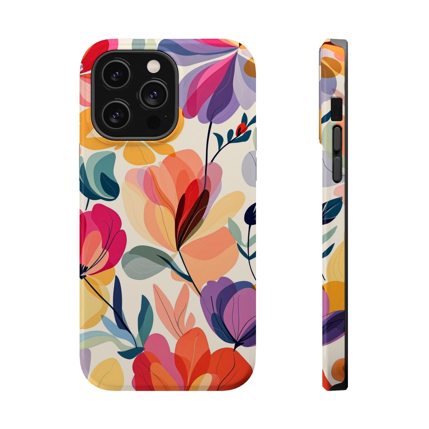 Watercolor Floral iPhone Case with vibrant artistic flower design and durable protective cover
