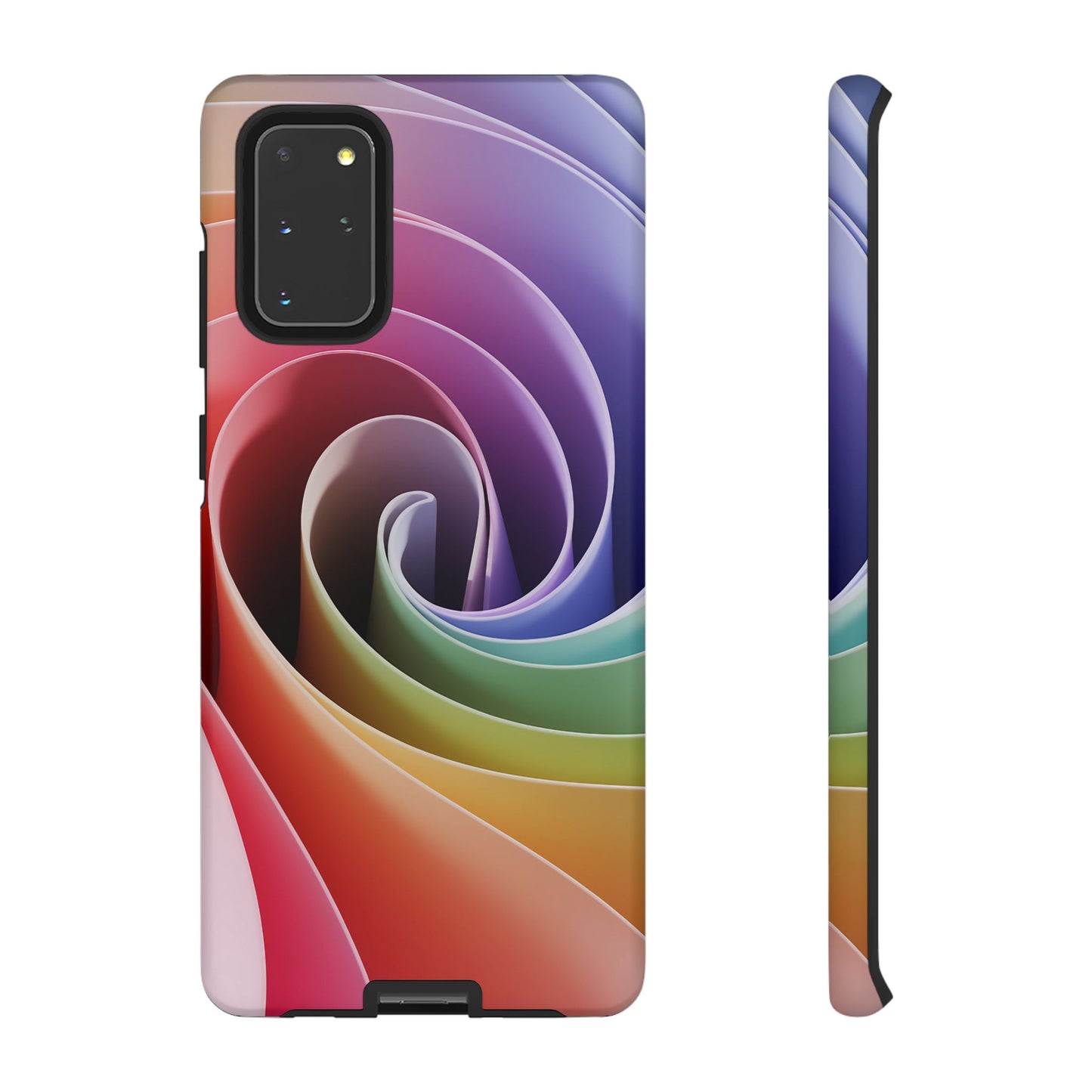 Phone Case - Twisted Rainbow Swirl Design for Samsung Galaxy