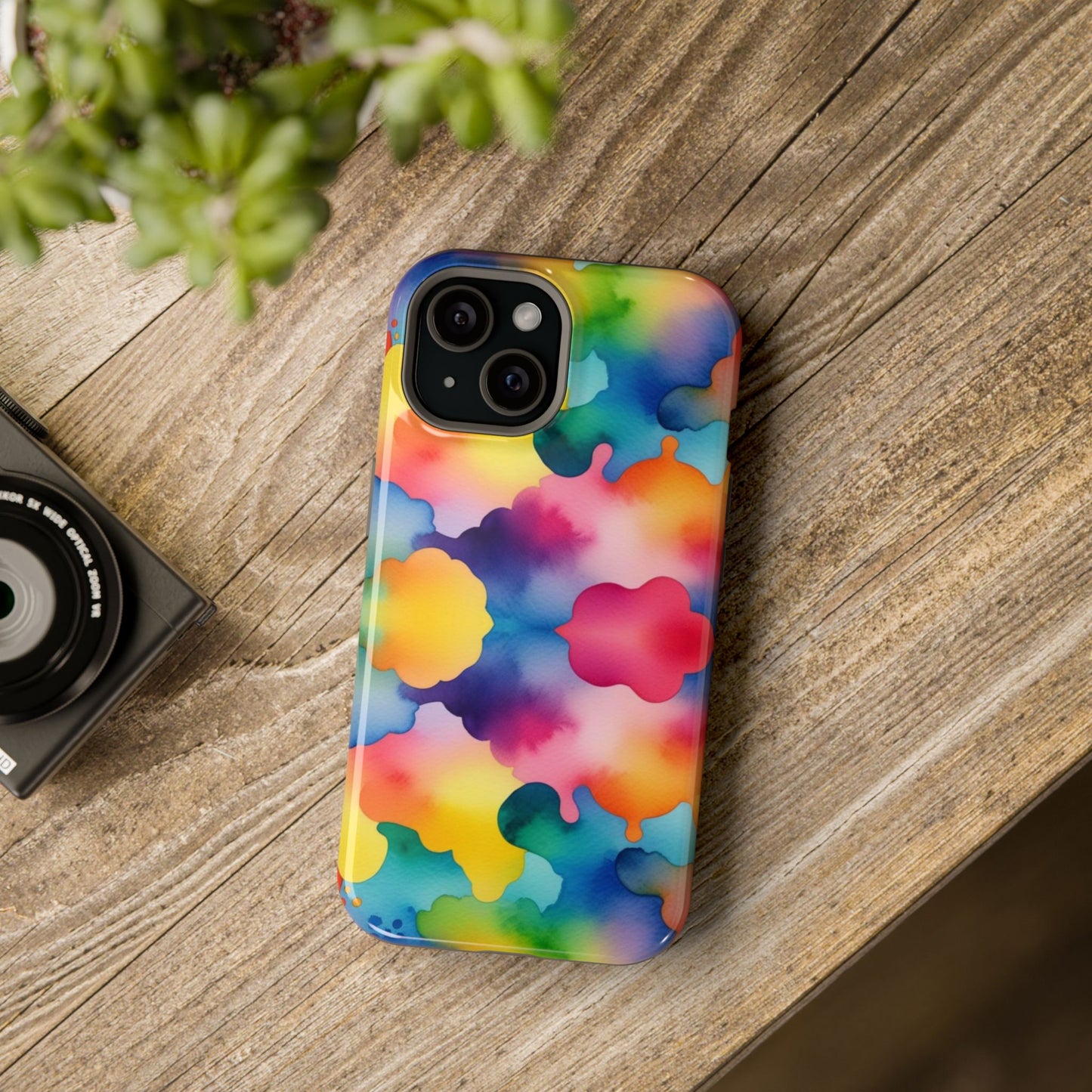 Watercolor Rainbow Clouds iPhone Tough Case