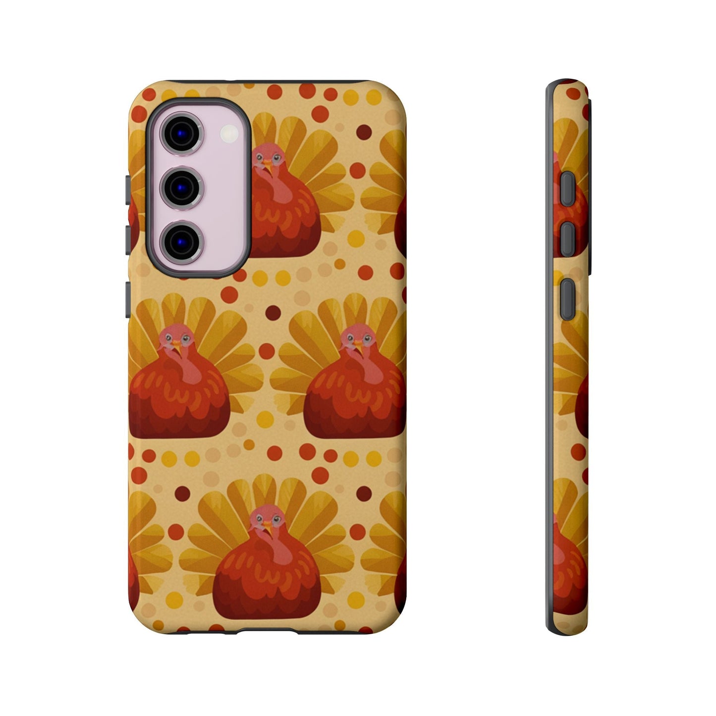 Turkey Samsung phone case with festive Thanksgiving turkey design and durable protective layers