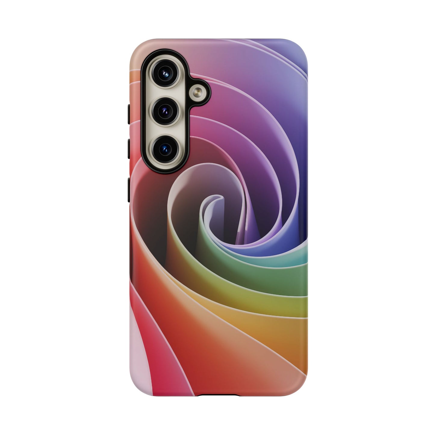 Phone Case - Twisted Rainbow Swirl Design for Samsung Galaxy