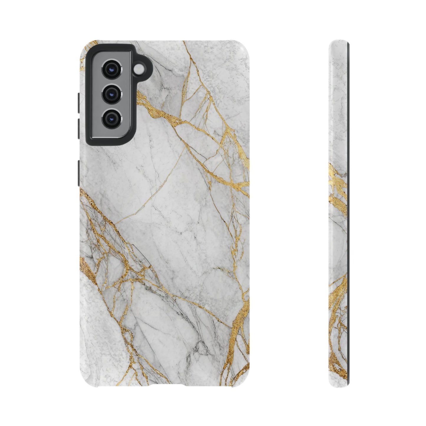 Golden White Marble Samsung Phone Case