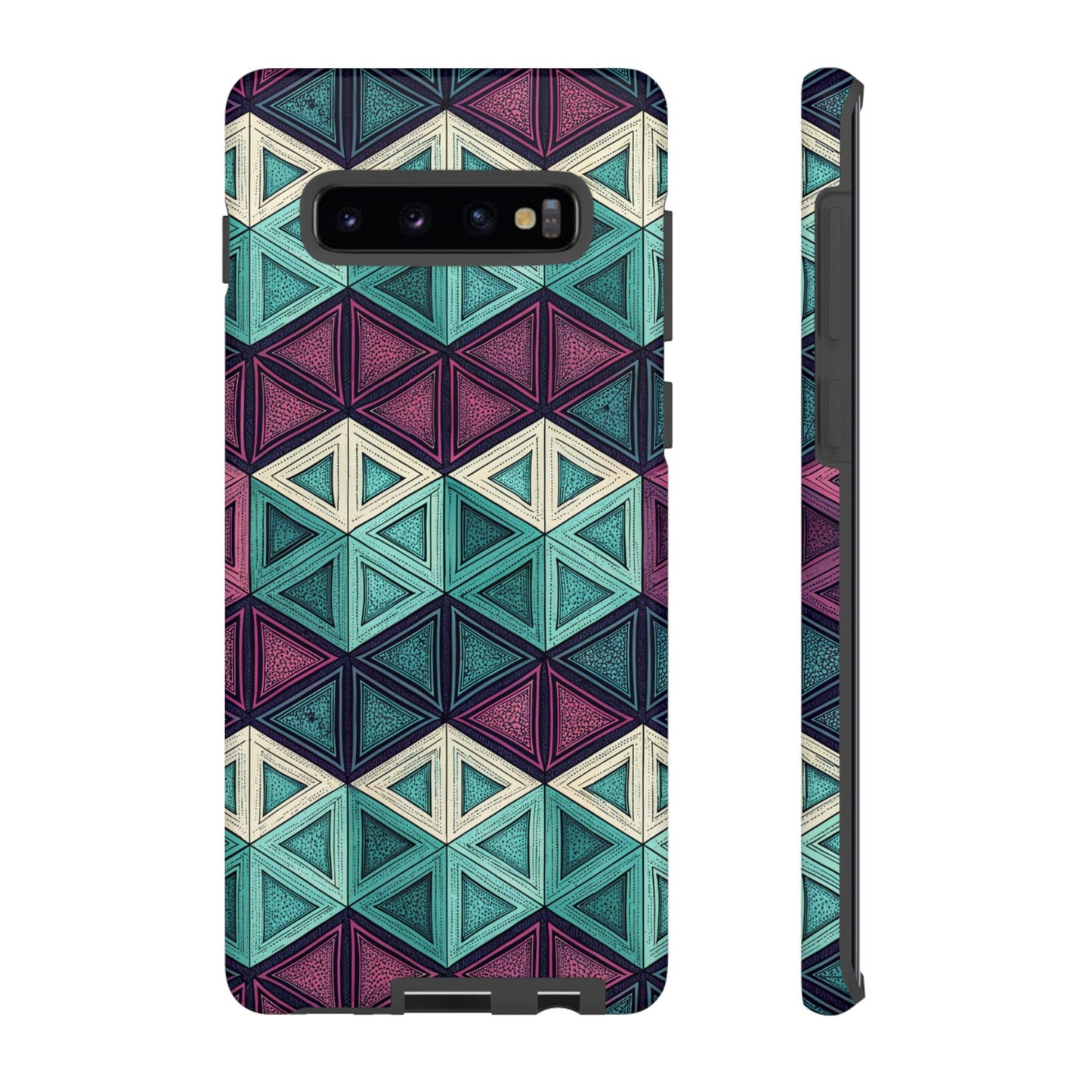 Purple and Teal Abstract Design Samsung Tough Case