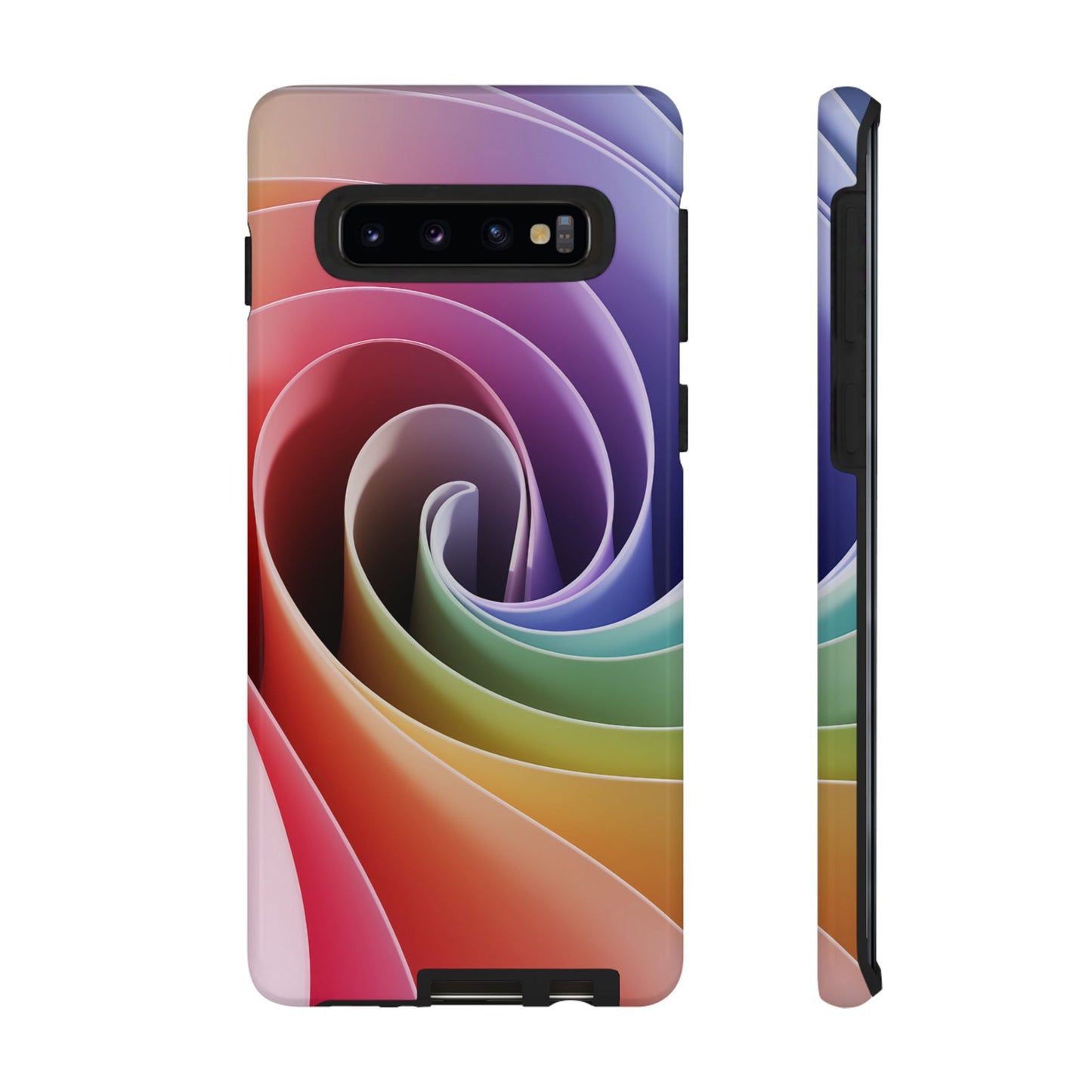 Phone Case - Twisted Rainbow Swirl Design for Samsung Galaxy