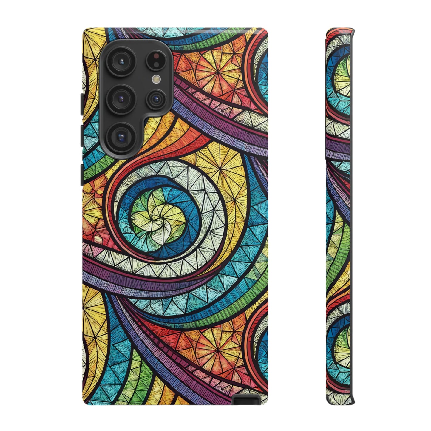 Stained Glass Rainbow Swirl Design Samsung Tough Case