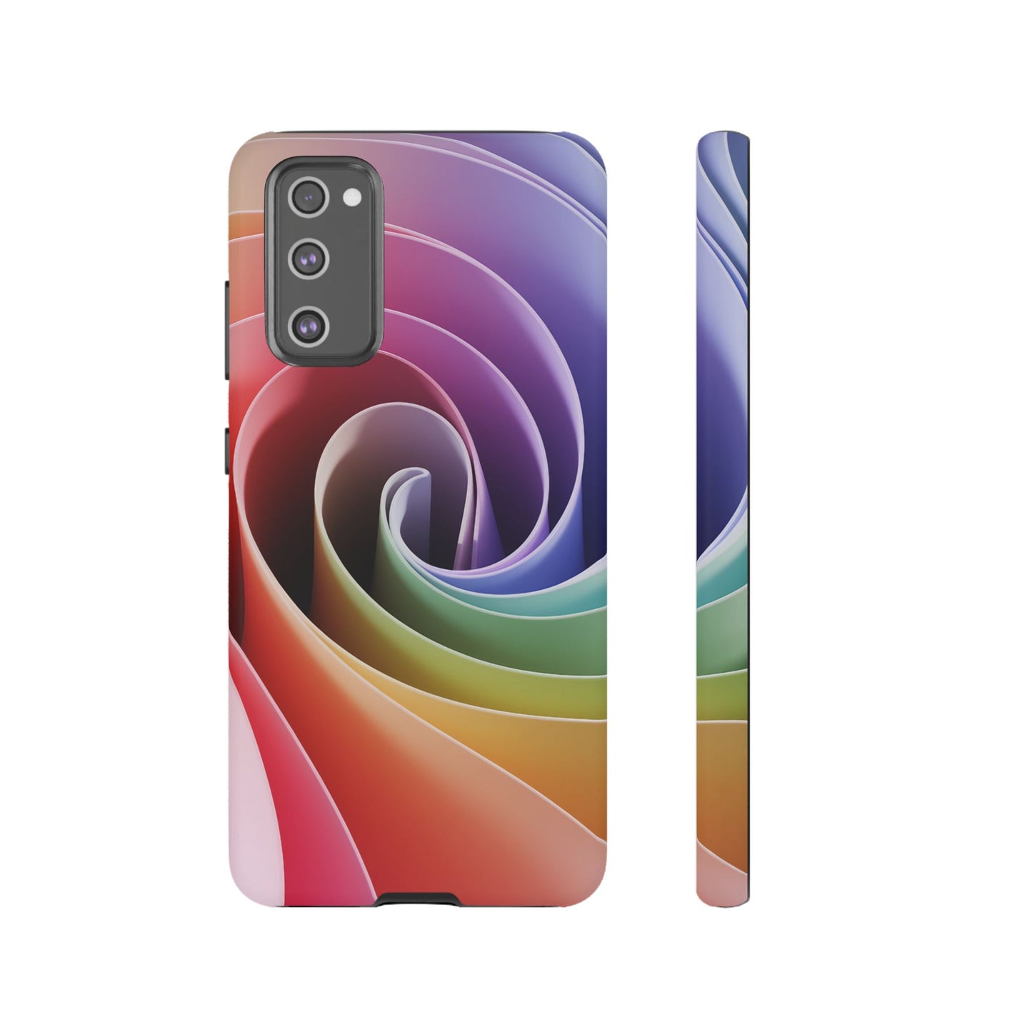 Phone Case - Twisted Rainbow Swirl Design for Samsung Galaxy