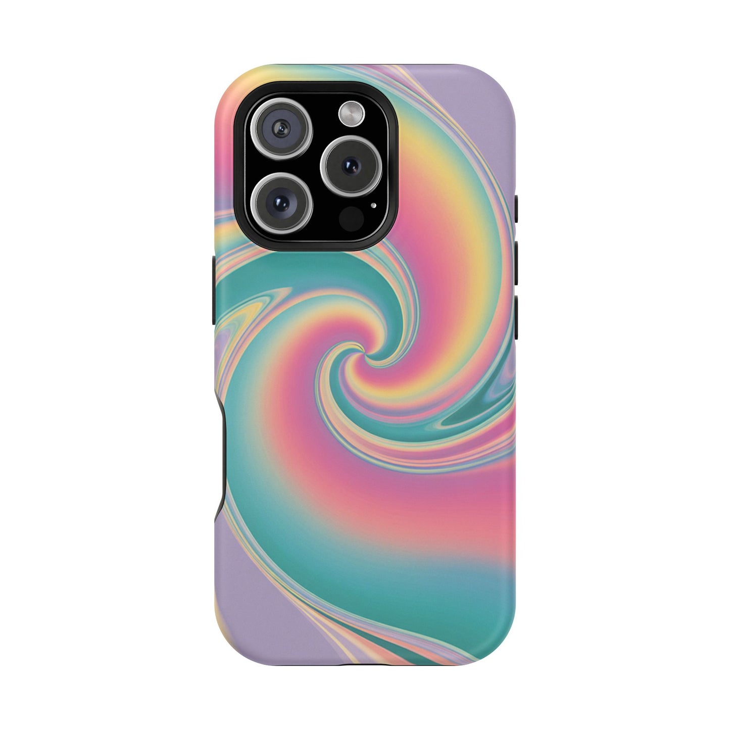 Cotton Candy Rainbow Swirl Magnetic iPhone Tough Case