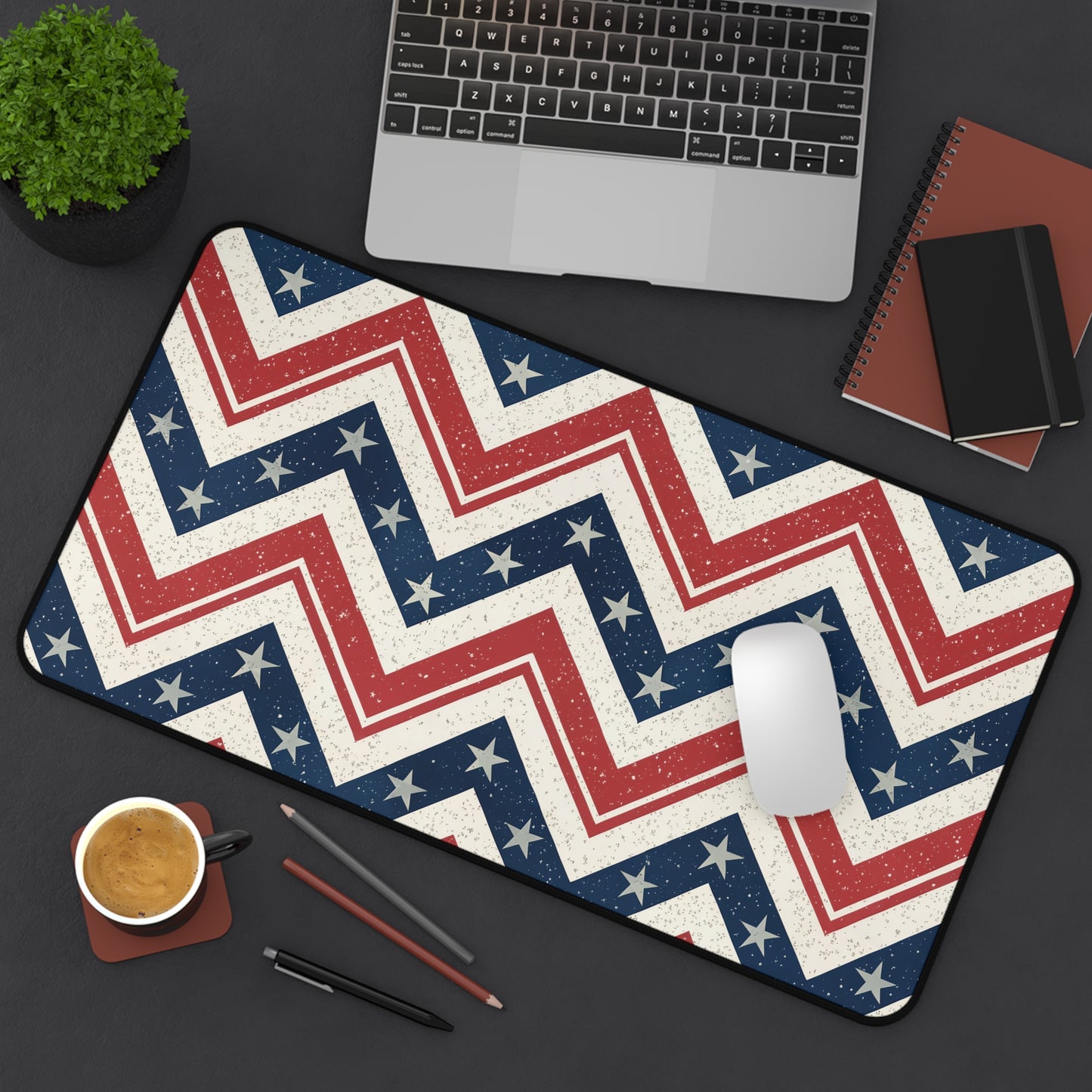 Vintage Americana Patriotic Inspired Desk Mat