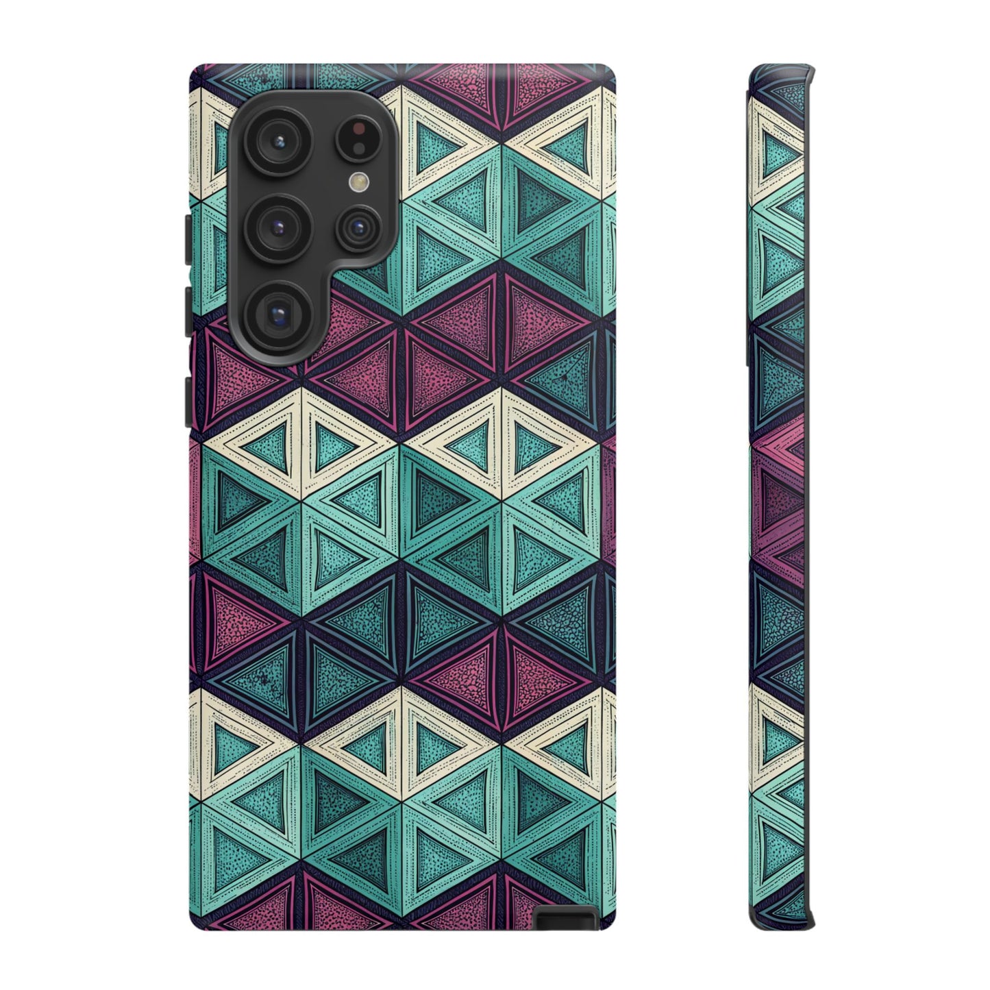 Purple and Teal Abstract Design Samsung Tough Case