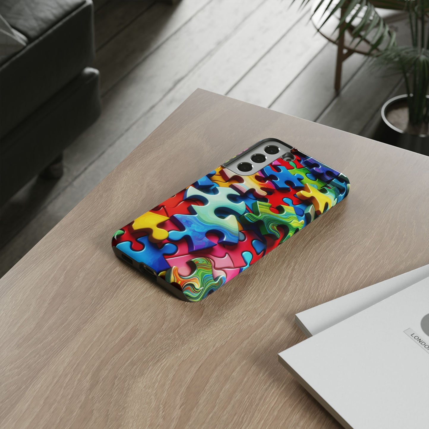 Rainbow Puzzle Design Samsung Tough Case