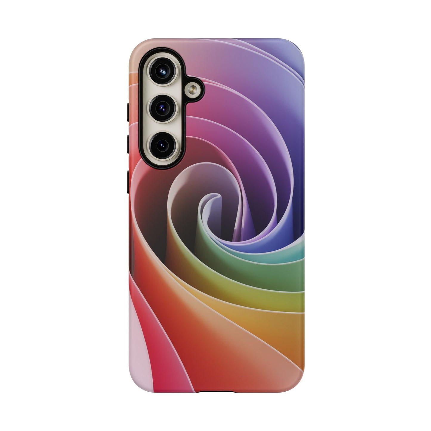 Phone Case - Twisted Rainbow Swirl Design for Samsung Galaxy