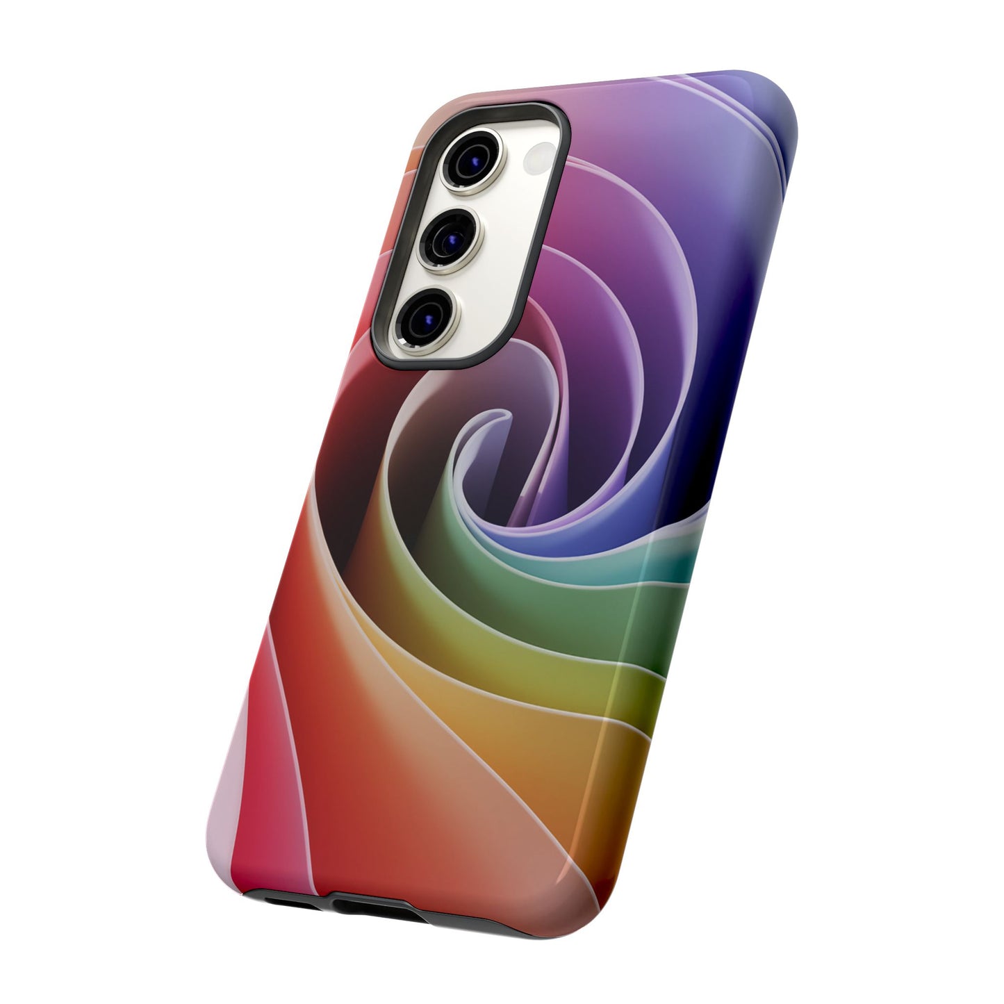 Phone Case - Twisted Rainbow Swirl Design for Samsung Galaxy