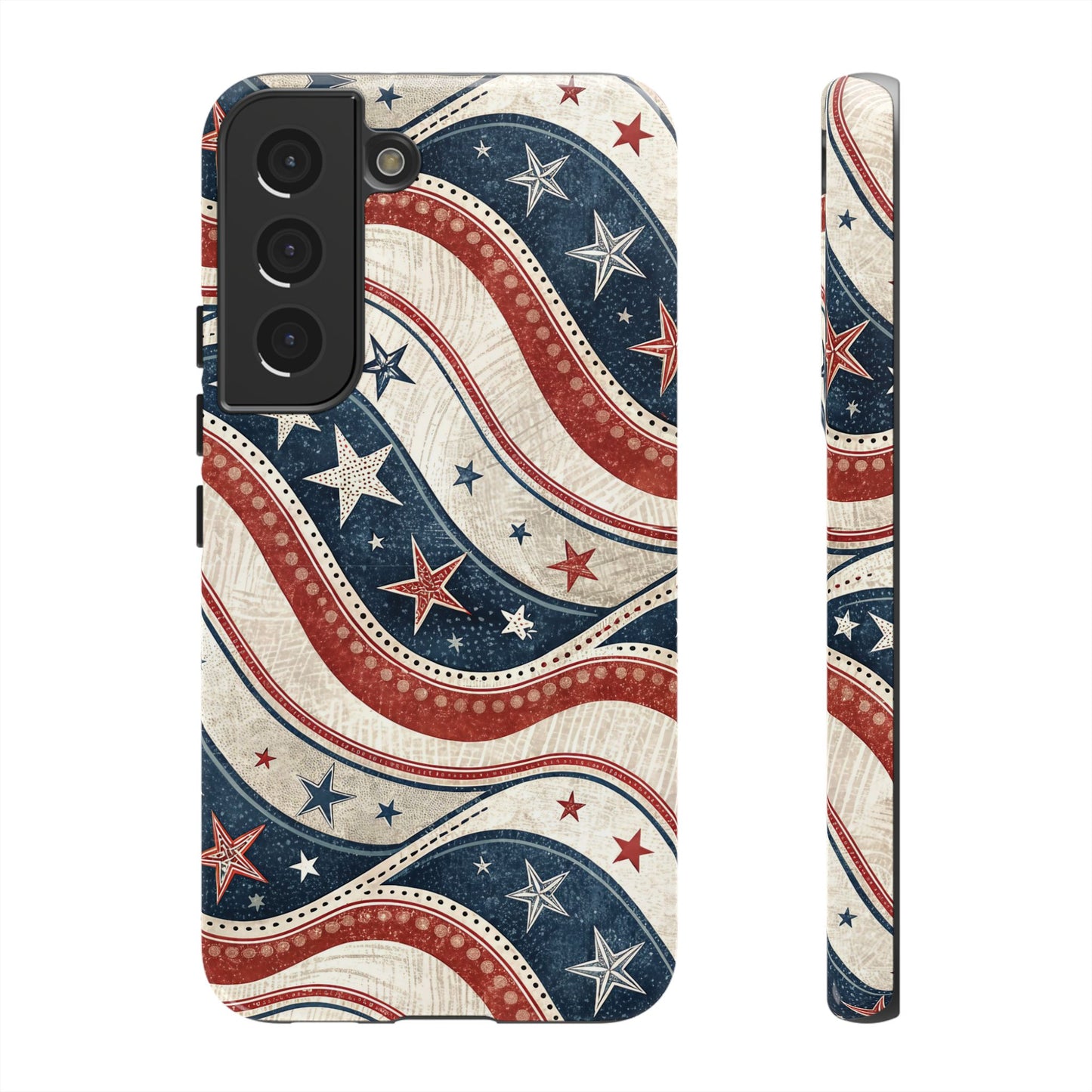 Vintage Patriotic Inspired Ribbon Samsung Phone Case