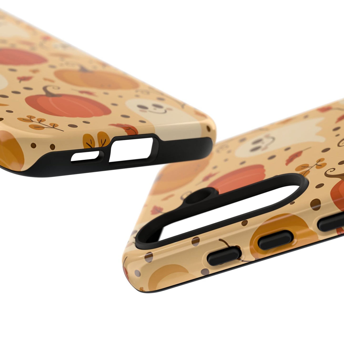 Spooky Pumpkins Samsung tough phone case with Halloween pumpkin design and drop protection