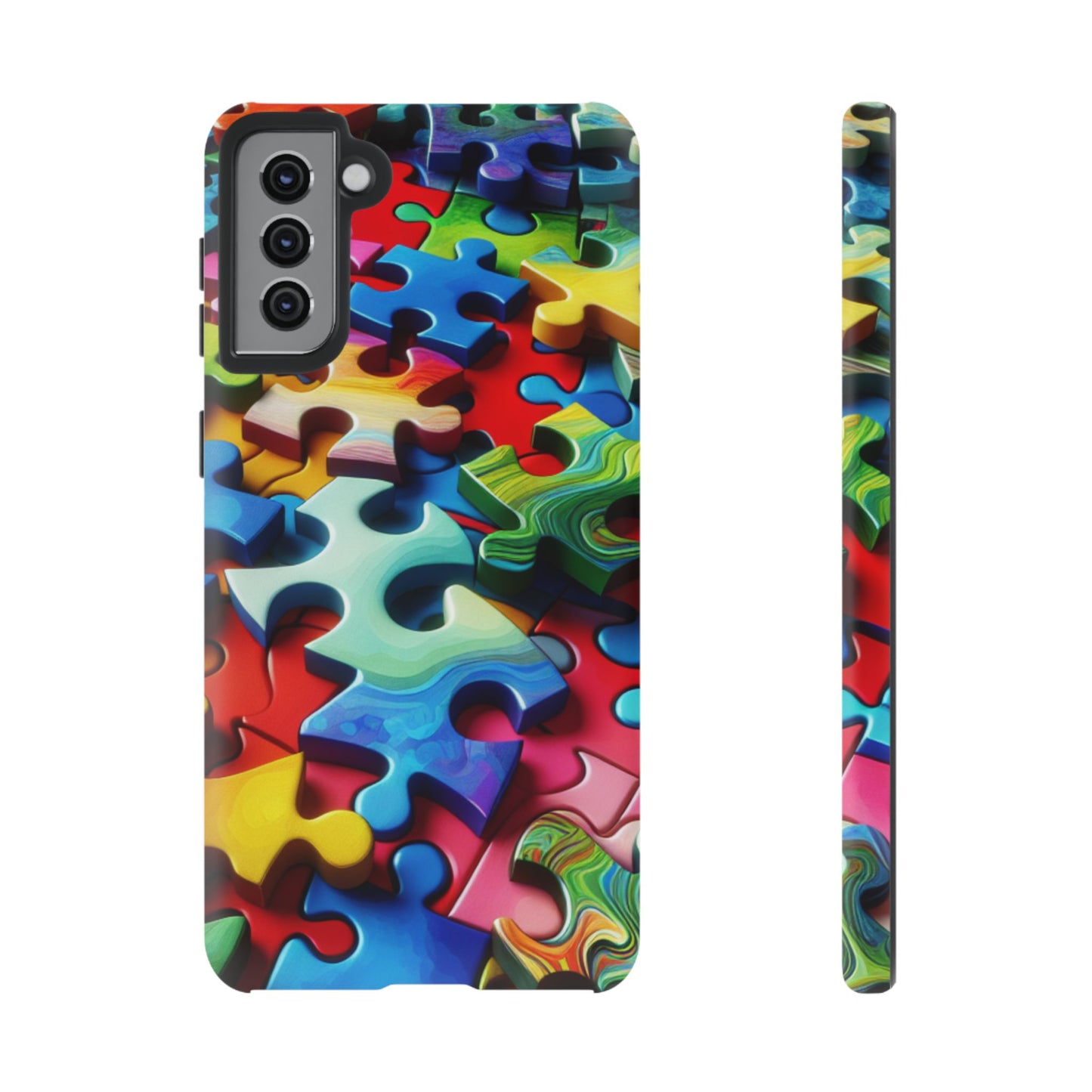 Rainbow Puzzle Design Samsung Tough Case