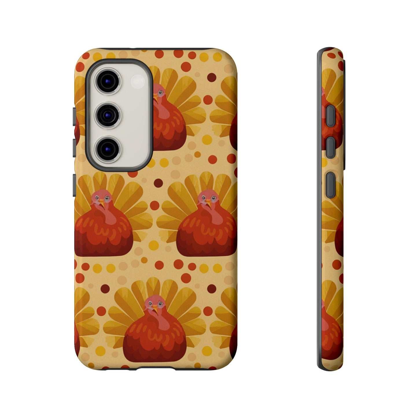 Turkey Samsung phone case with festive Thanksgiving turkey design and durable dual-layer protection