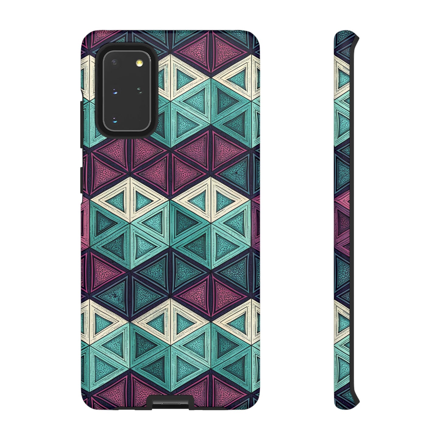 Purple and Teal Abstract Design Samsung Tough Case