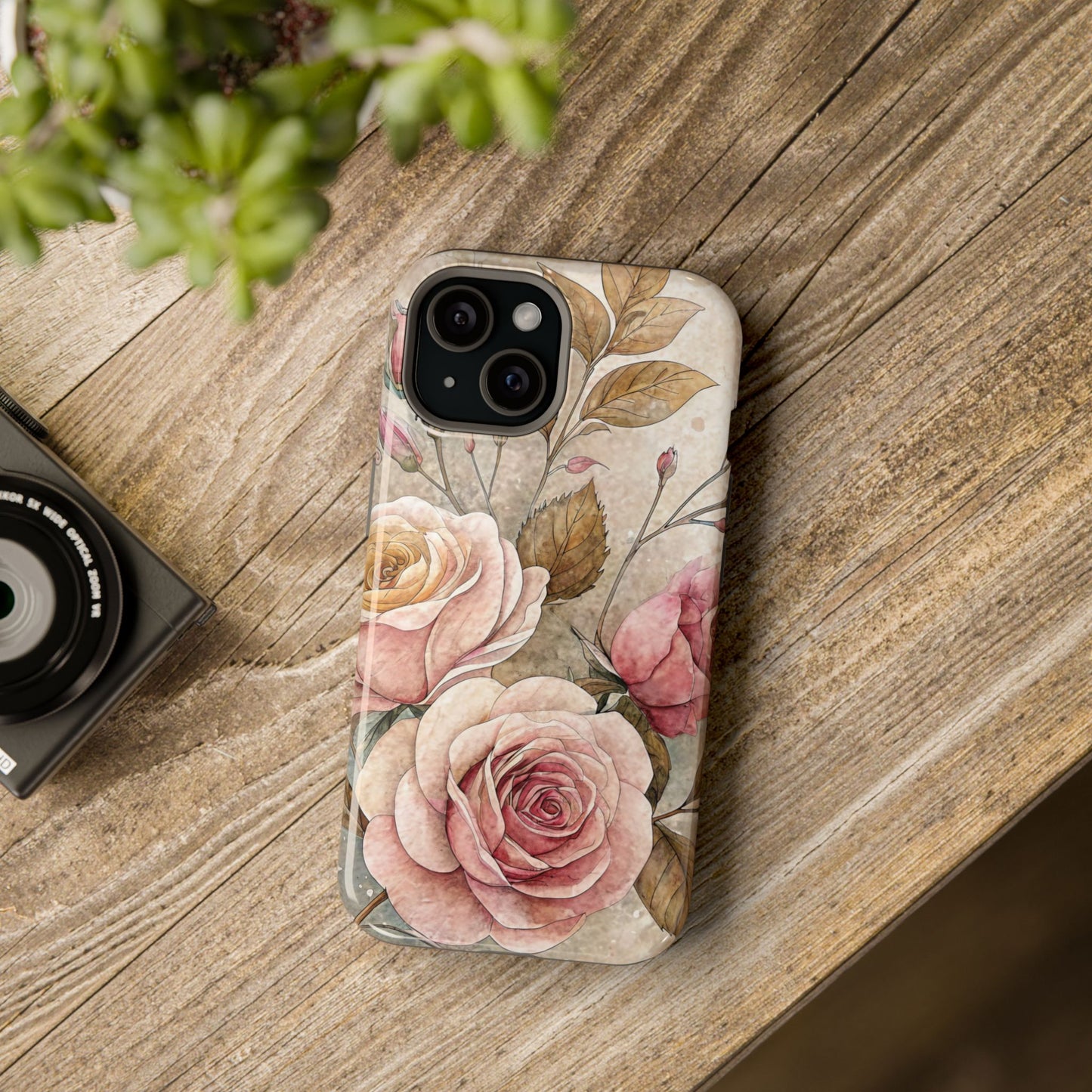 Vintage Rose iPhone Tough Case