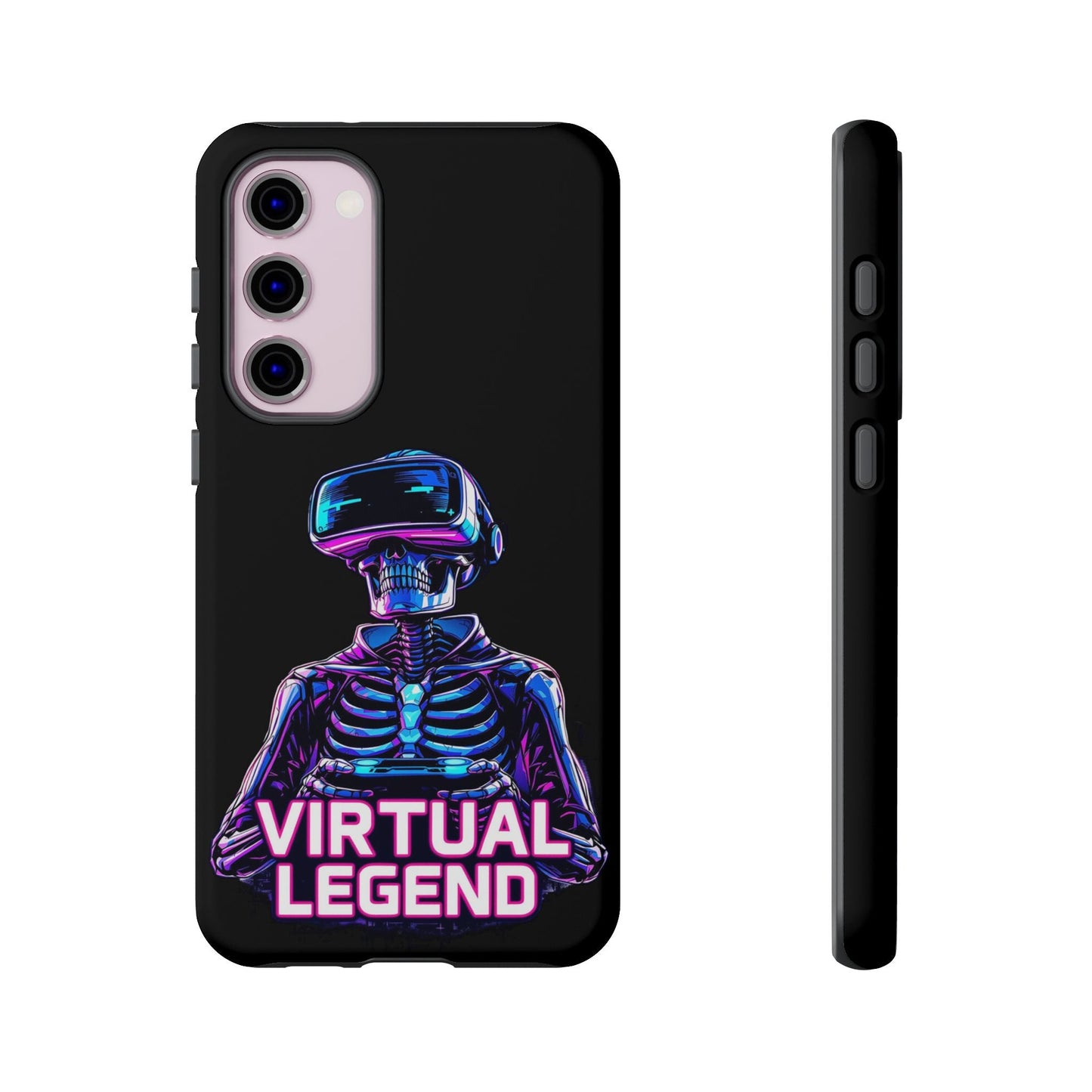 Samsung phone case with bold 3D Virtual Legend Gamer skeleton design, shock-absorbing and durable protection.