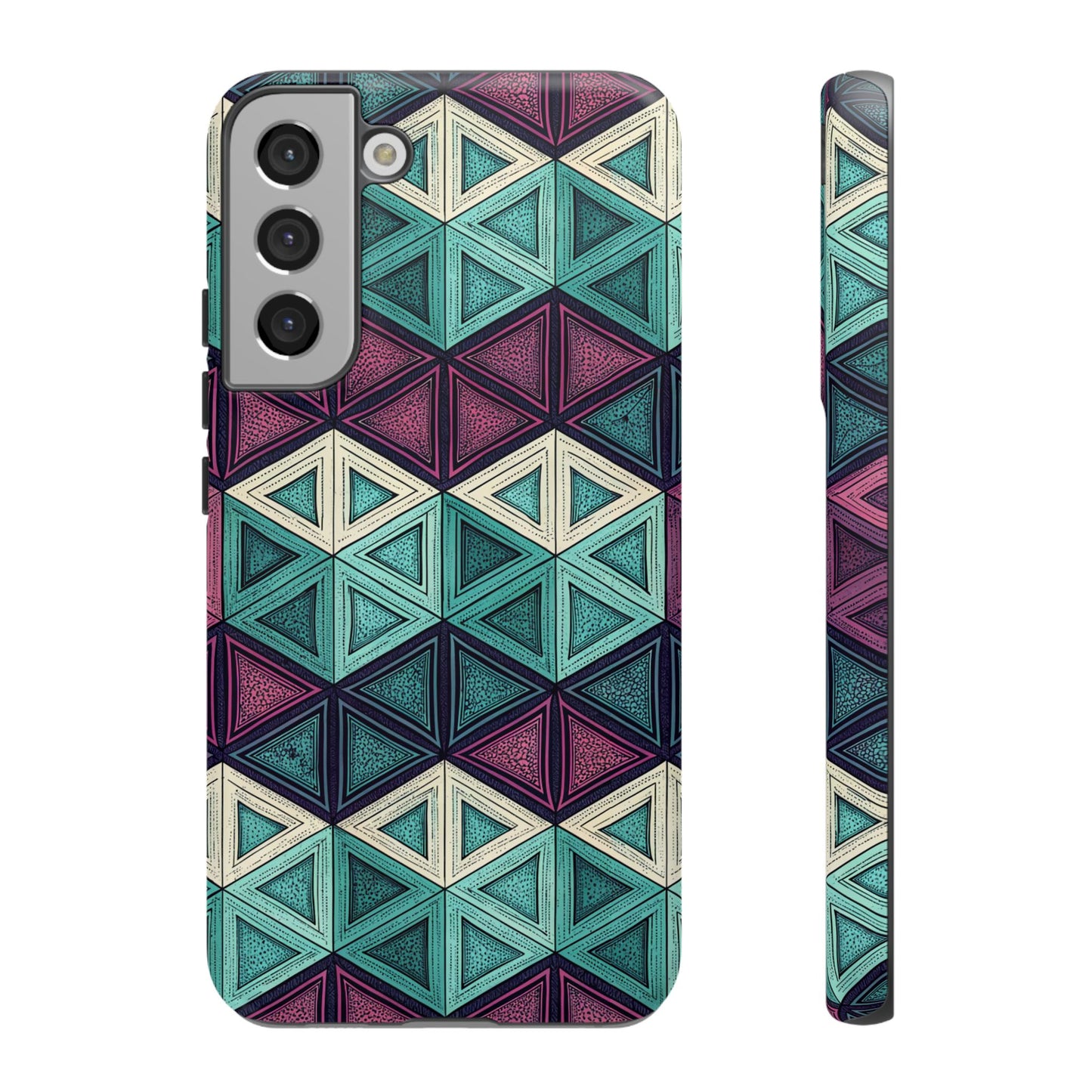 Purple and Teal Abstract Design Samsung Tough Case