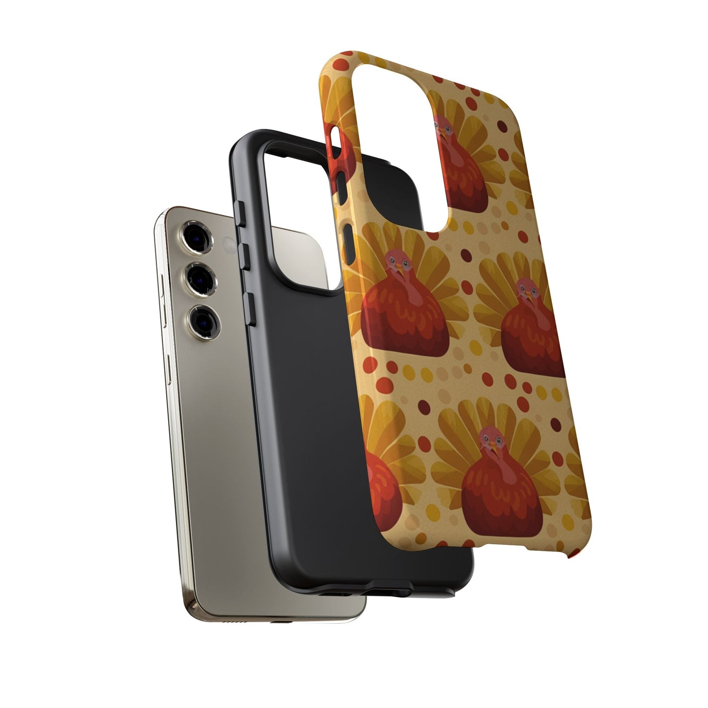 Turkey Samsung phone case with festive turkey design and dual-layer shock absorption for Samsung phones