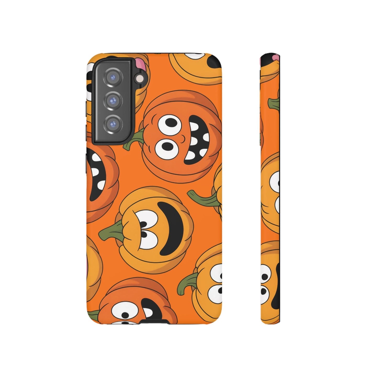 Samsung Tough Case with moody pumpkin design for Samsung Galaxy phone, durable and impact-resistant Halloween-themed phone cover