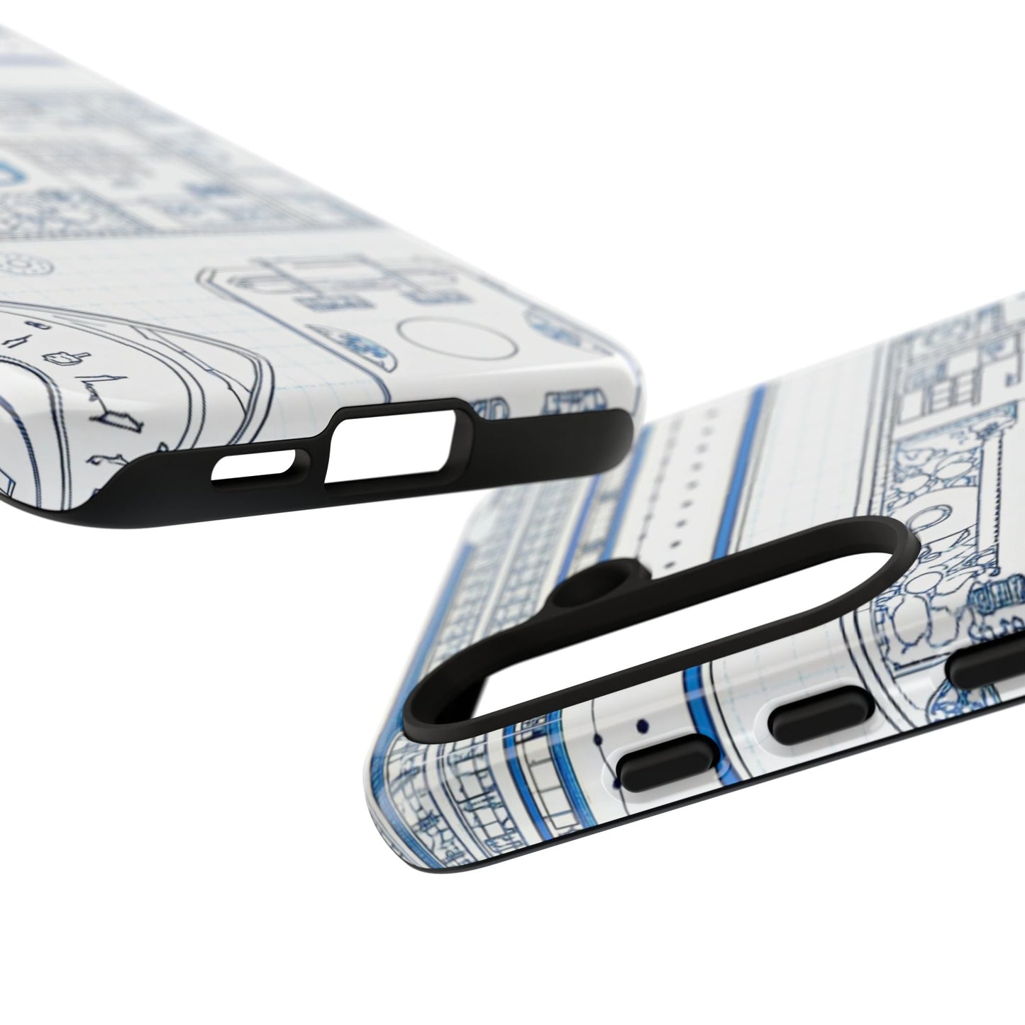 Cruise ship design inspired Samsung phone case with 3D wrap, UV protection, and impact resistance for travel enthusiasts.