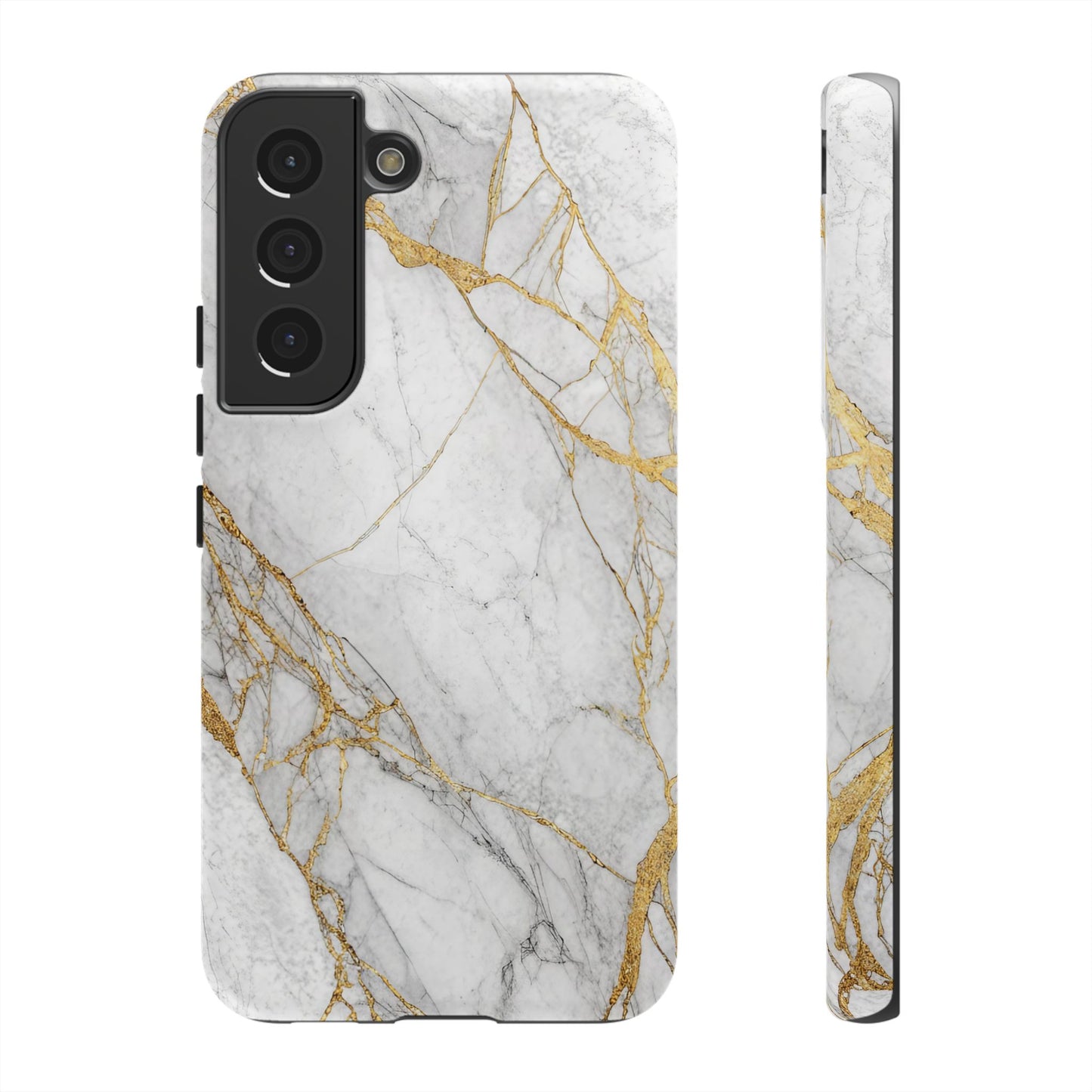 Golden White Marble Samsung Phone Case