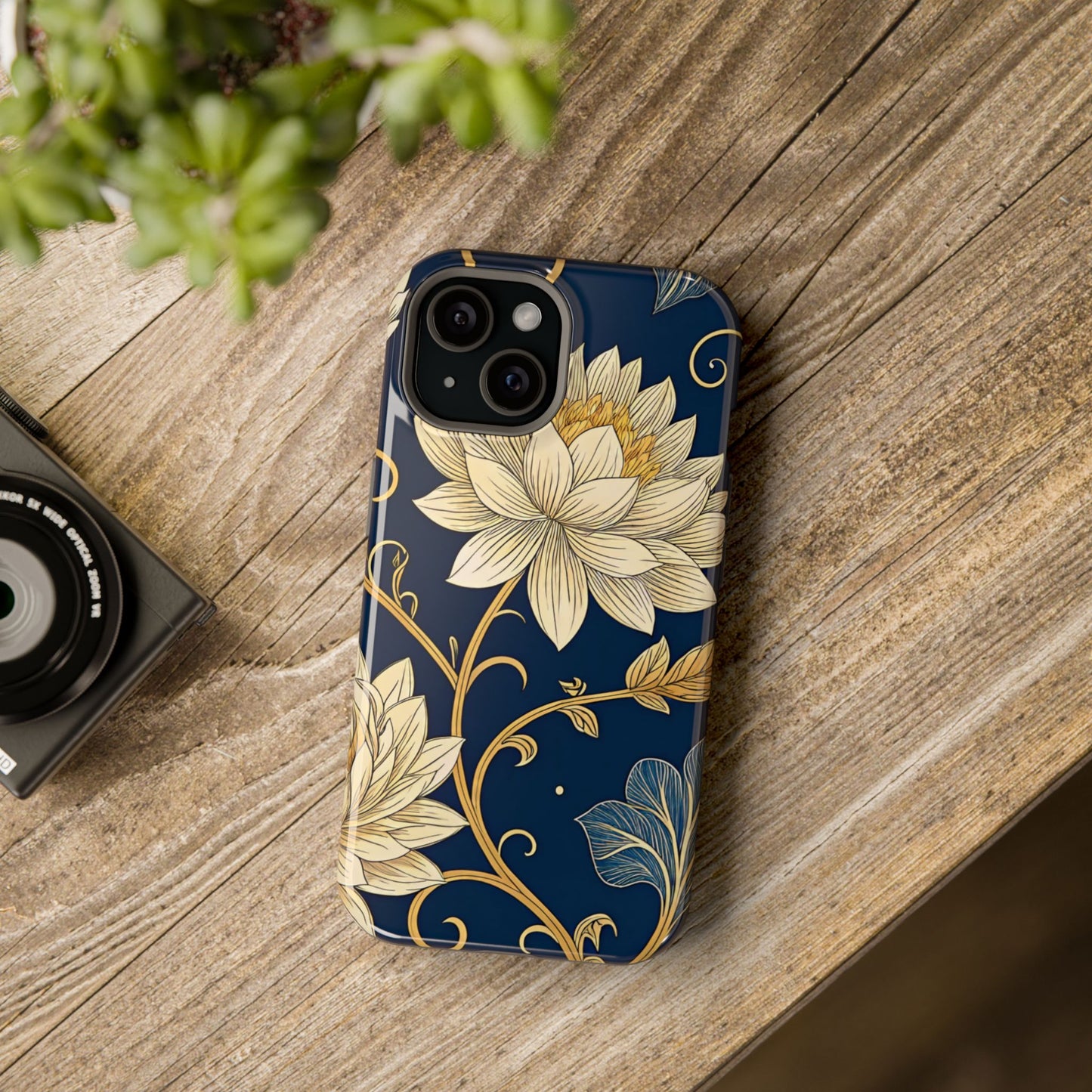 Golden Flower Design iPhone Tough Case