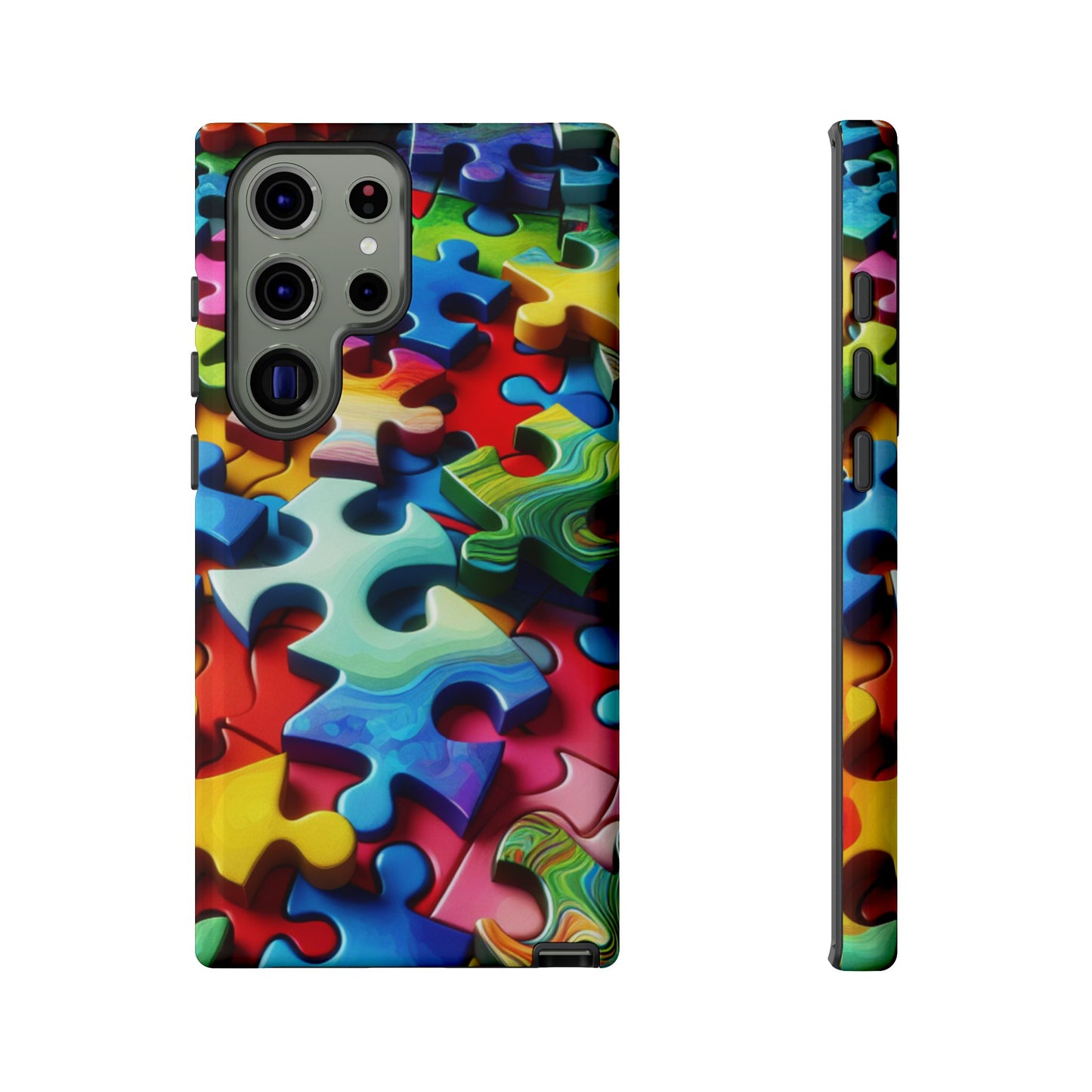Rainbow Puzzle Design Samsung Tough Case